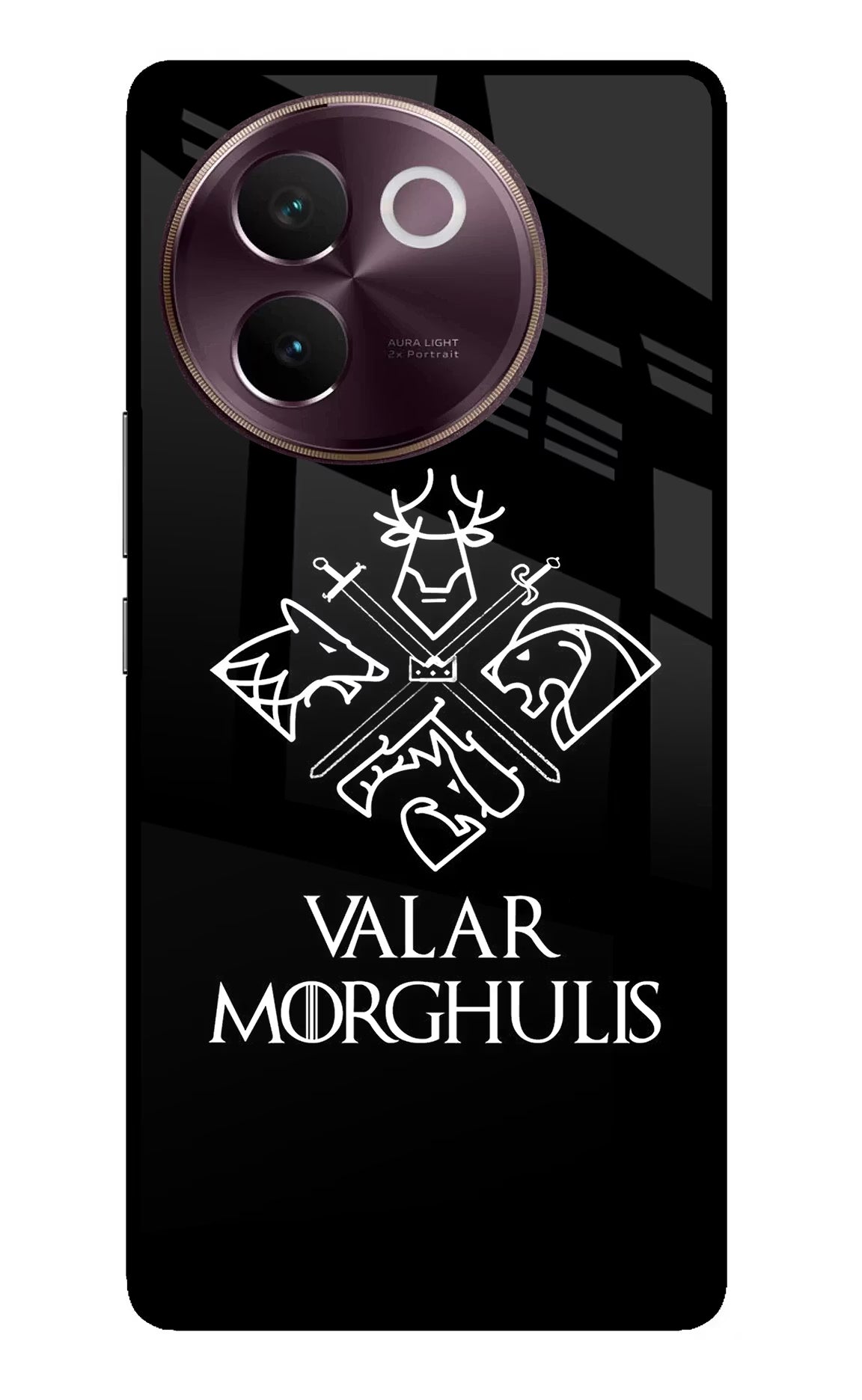 Valar Morghulis | Game Of Thrones Vivo V30e Glass Case - Valar Morghulis | Game Of Thrones Vivo V30e Glass Case Valar Morghulis | Game Of Thrones Vivo V30e Glass Case
