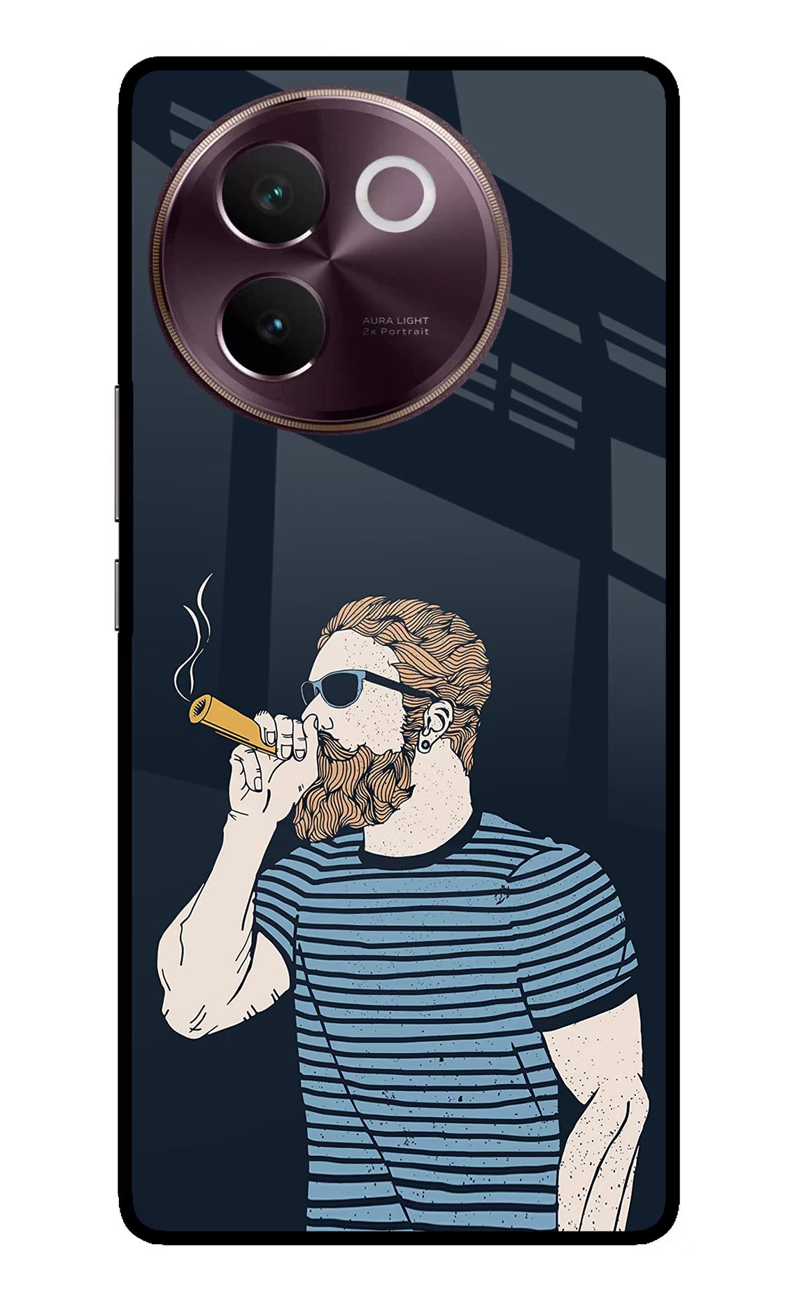 Smoking Vivo V30e Glass Case - Smoking Vivo V30e Glass Case Smoking Vivo V30e Glass Case