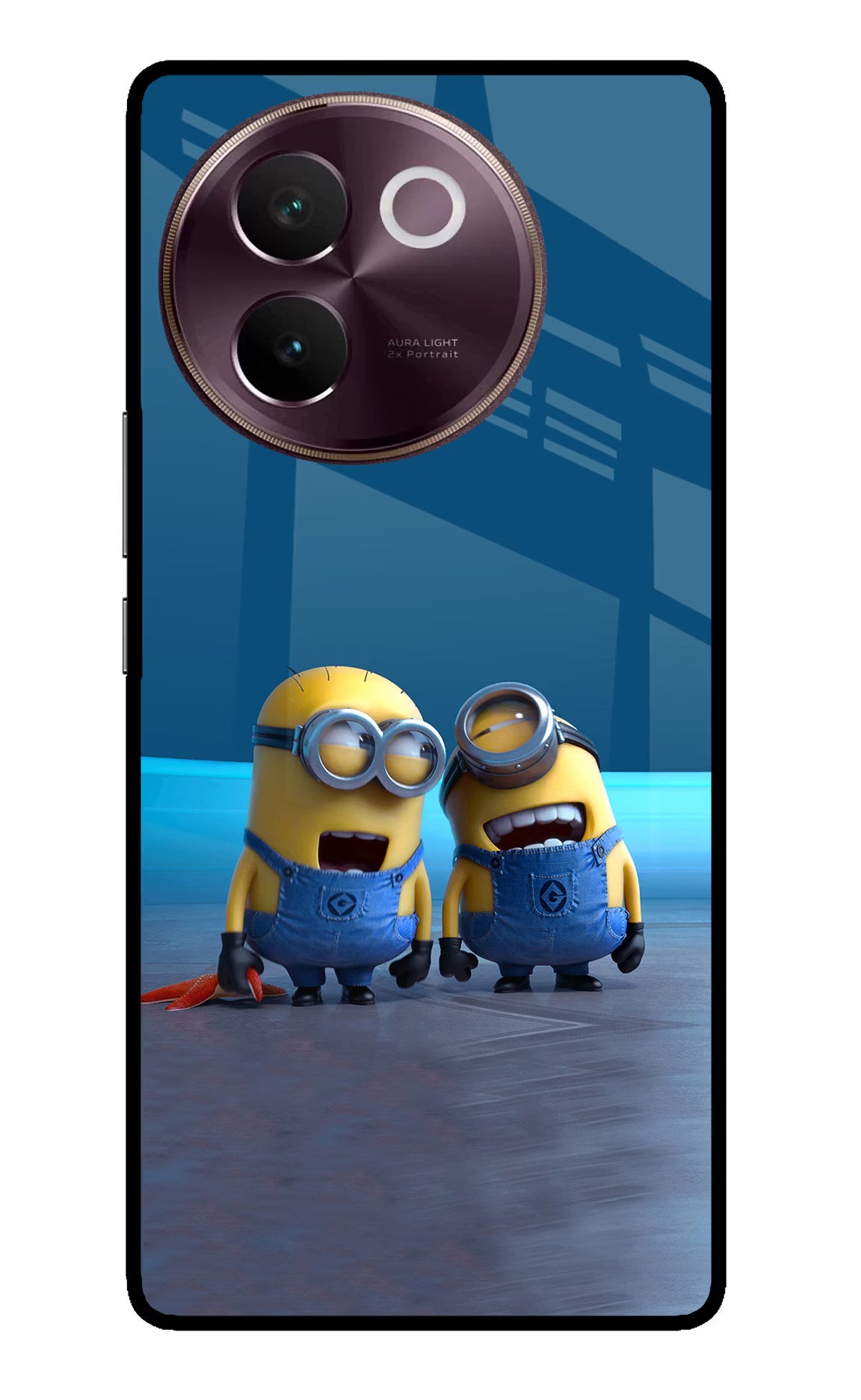 Minion Laughing Vivo V30e Glass Case - Minion Laughing Vivo V30e Glass Case Minion Laughing Vivo V30e Glass Case