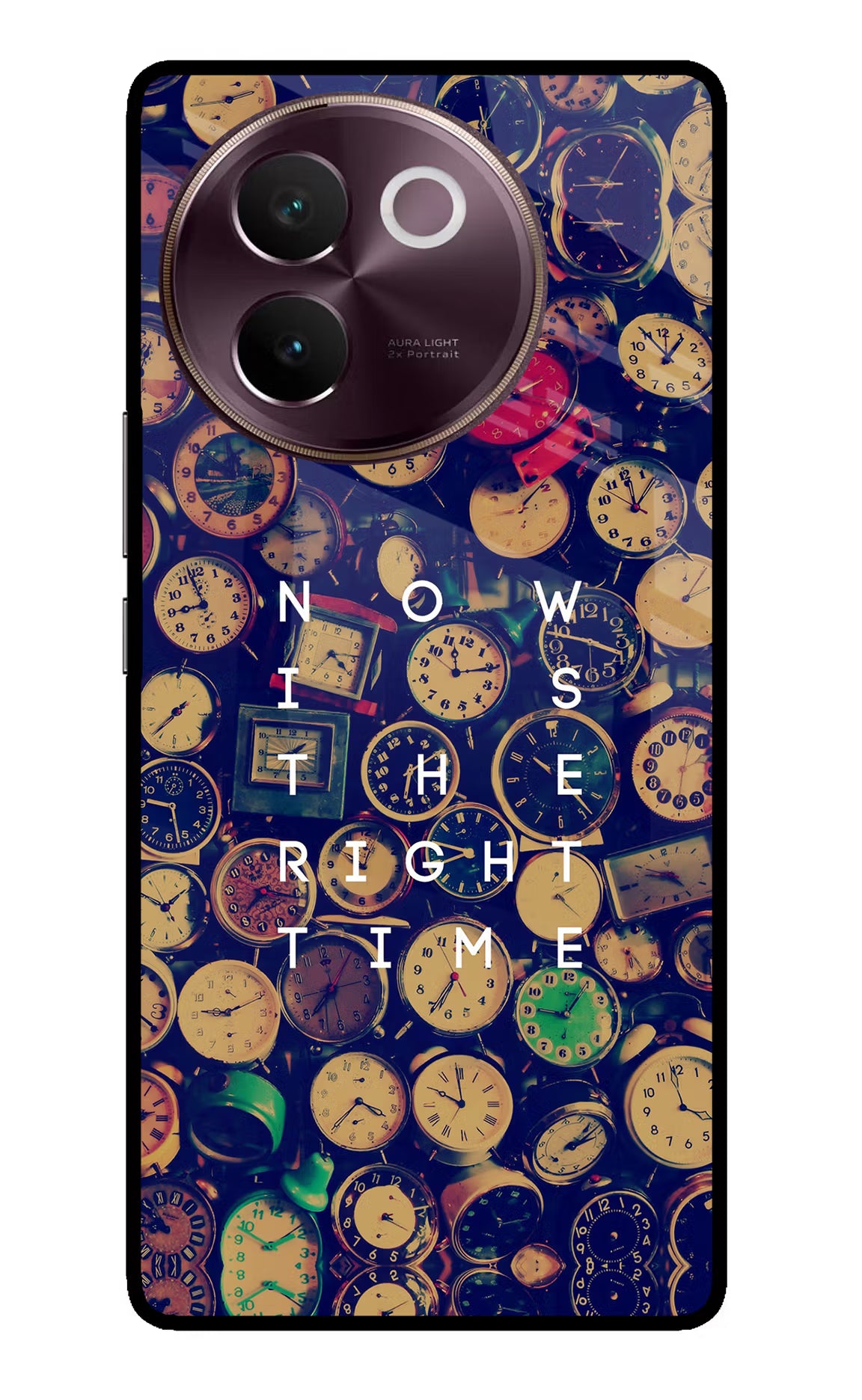 Now is the Right Time Quote Vivo V30e Glass Case - Now is the Right Time Quote Vivo V30e Glass Case Now is the Right Time Quote Vivo V30e Glass Case