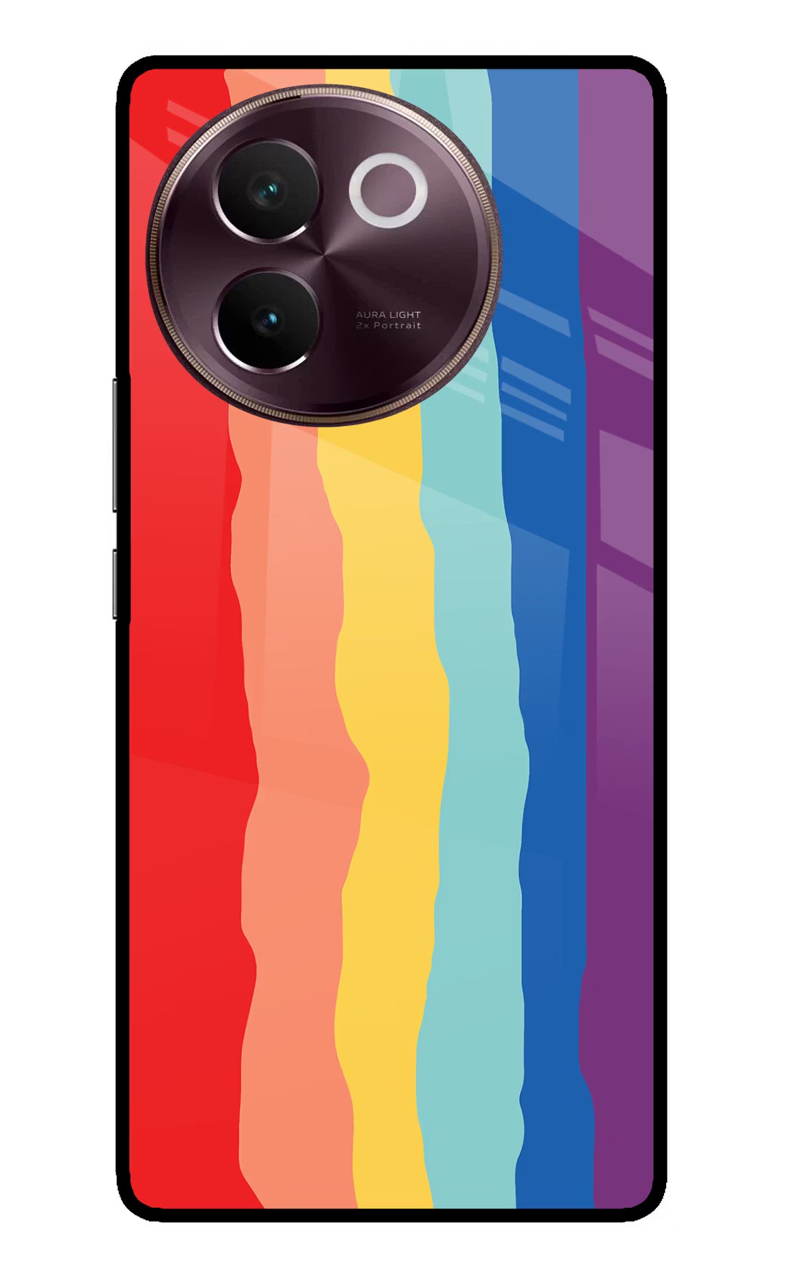 Rainbow Vivo V30e Glass Case - Rainbow Vivo V30e Glass Case Rainbow Vivo V30e Glass Case