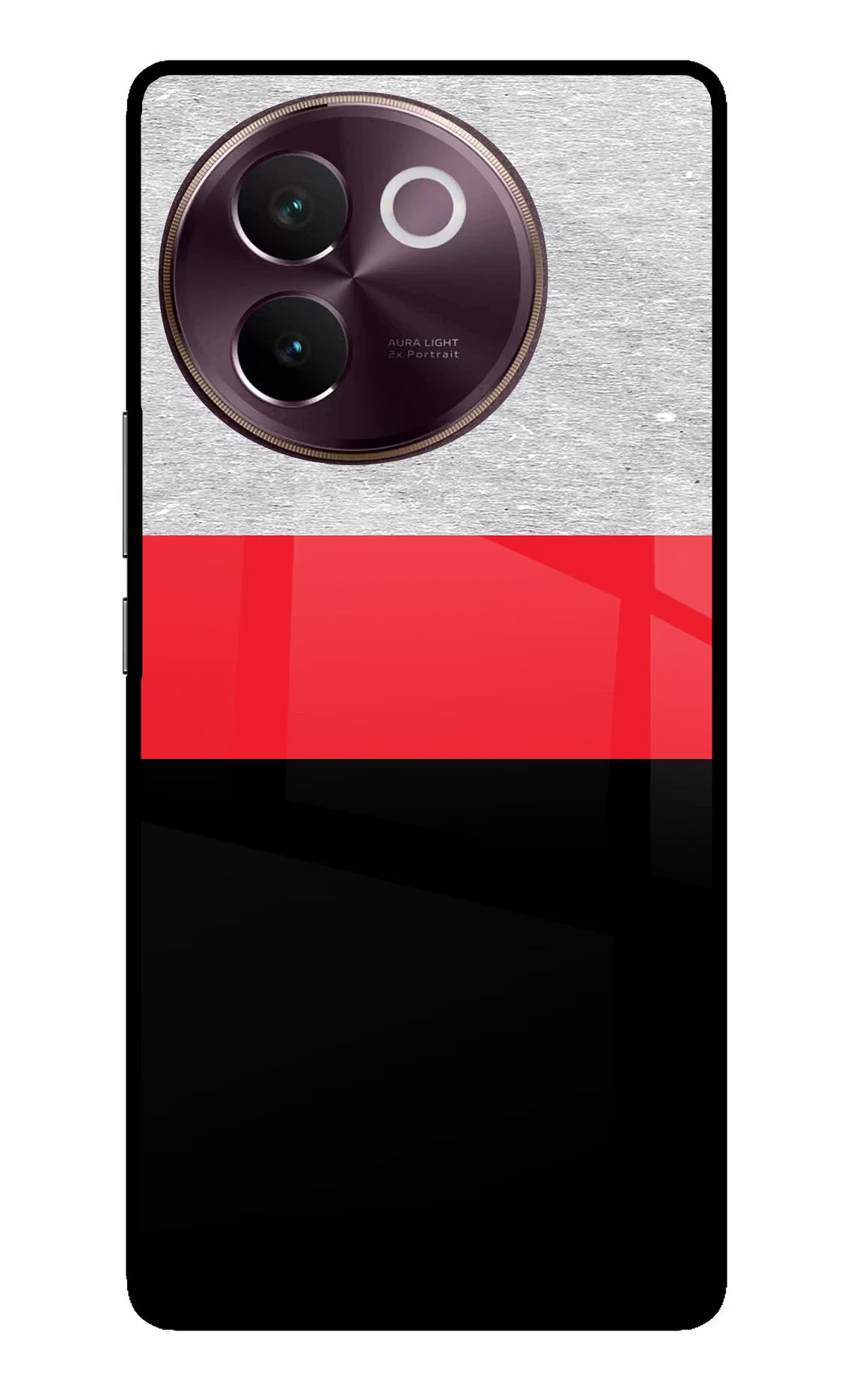 Tri Color Pattern Vivo V30e Glass Case - Tri Color Pattern Vivo V30e Glass Case Tri Color Pattern Vivo V30e Glass Case