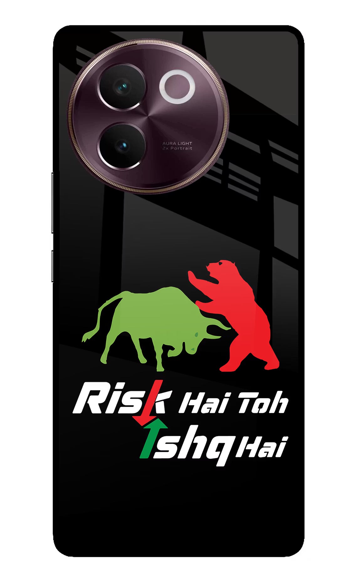 Risk Hai Toh Ishq Hai Vivo V30e Glass Case - Risk Hai Toh Ishq Hai Vivo V30e Glass Case Risk Hai Toh Ishq Hai Vivo V30e Glass Case