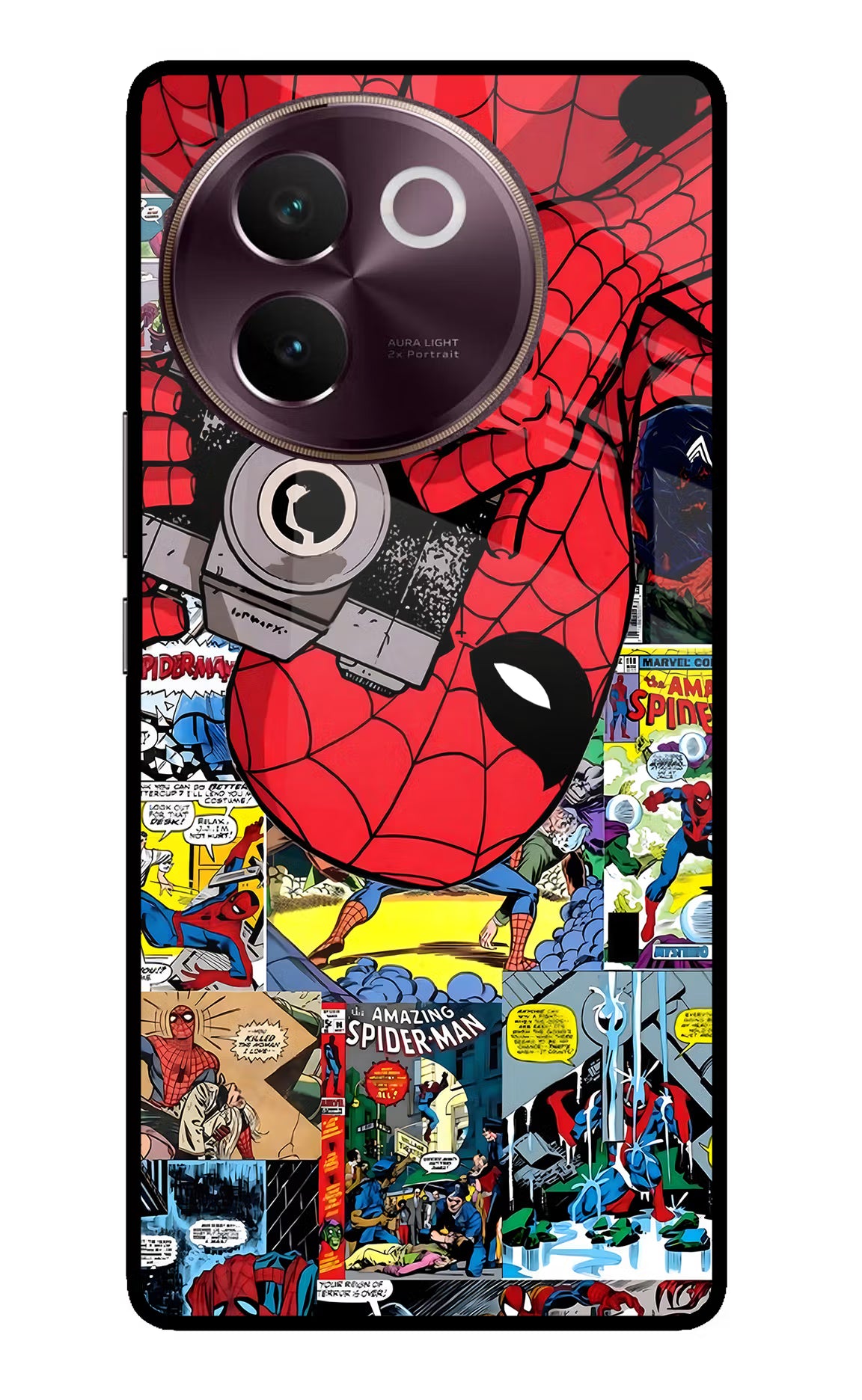 Spider Man Vivo V30e Glass Case - Spider Man Vivo V30e Glass Case Spider Man Vivo V30e Glass Case