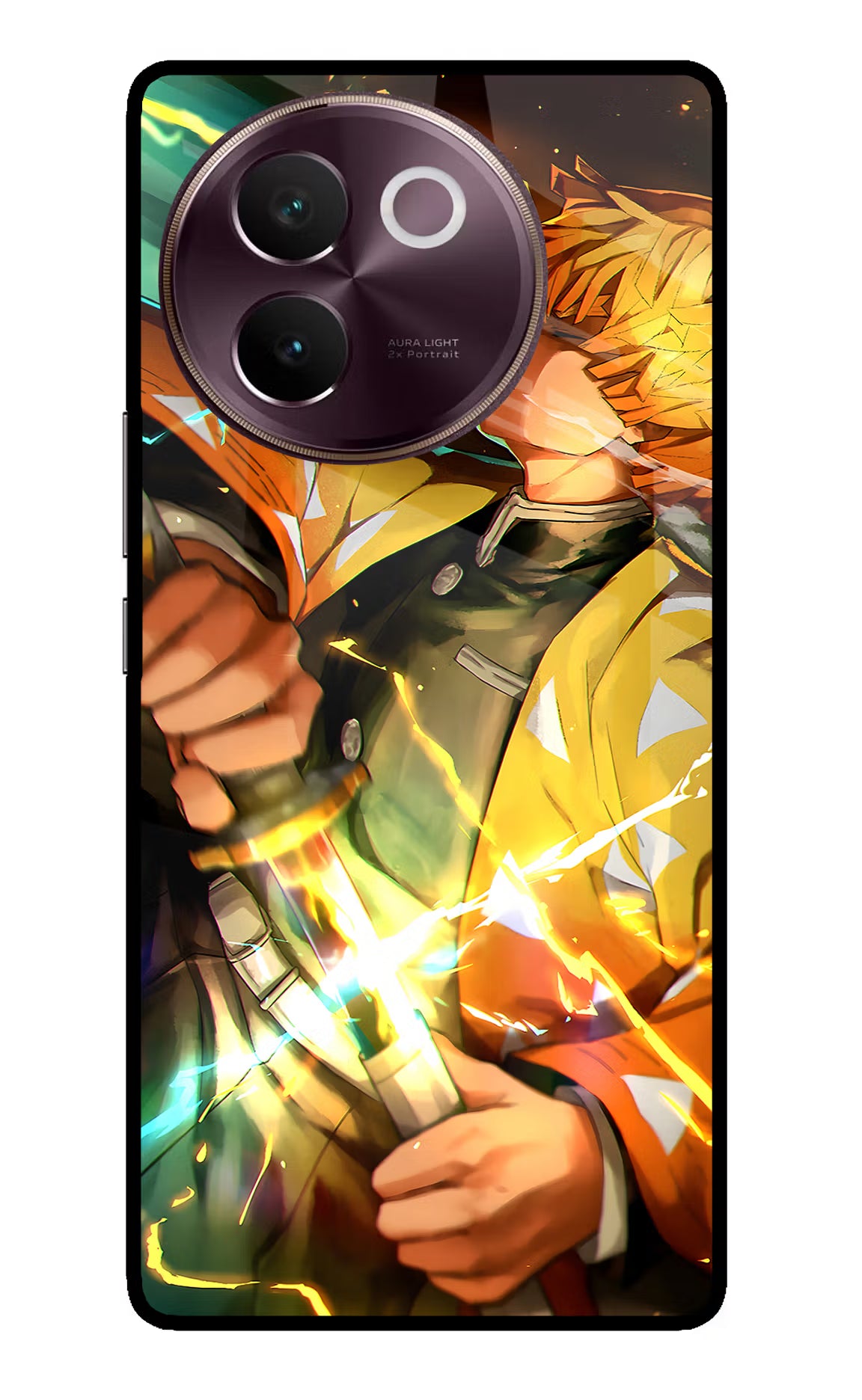 Demon Slayer Vivo V30e Glass Case - Demon Slayer Vivo V30e Glass Case Demon Slayer Vivo V30e Glass Case