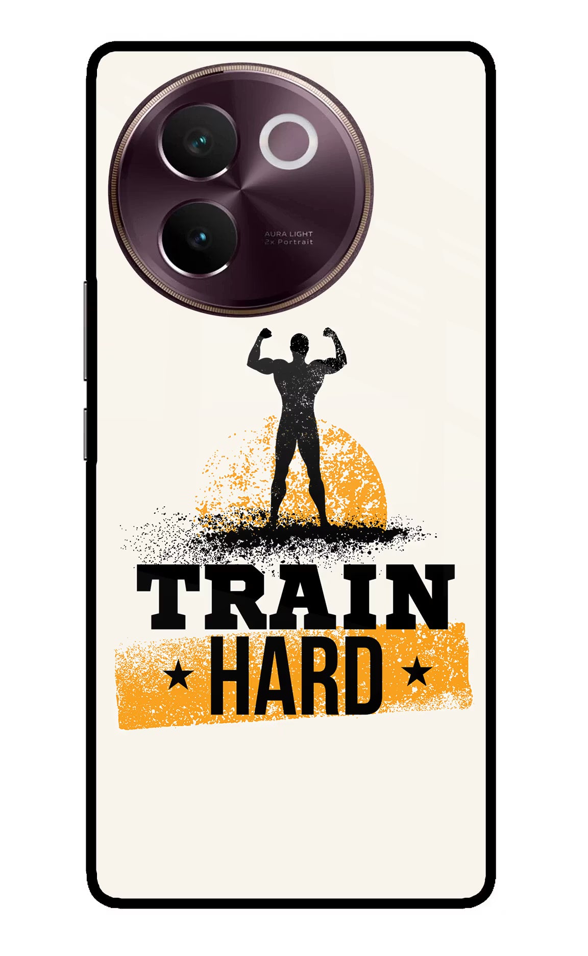 Train Hard Vivo V30e Glass Case - Train Hard Vivo V30e Glass Case Train Hard Vivo V30e Glass Case