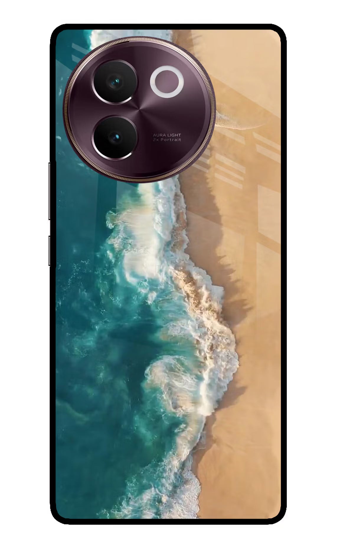 Ocean Beach Vivo V30e Glass Case - Ocean Beach Vivo V30e Glass Case Ocean Beach Vivo V30e Glass Case