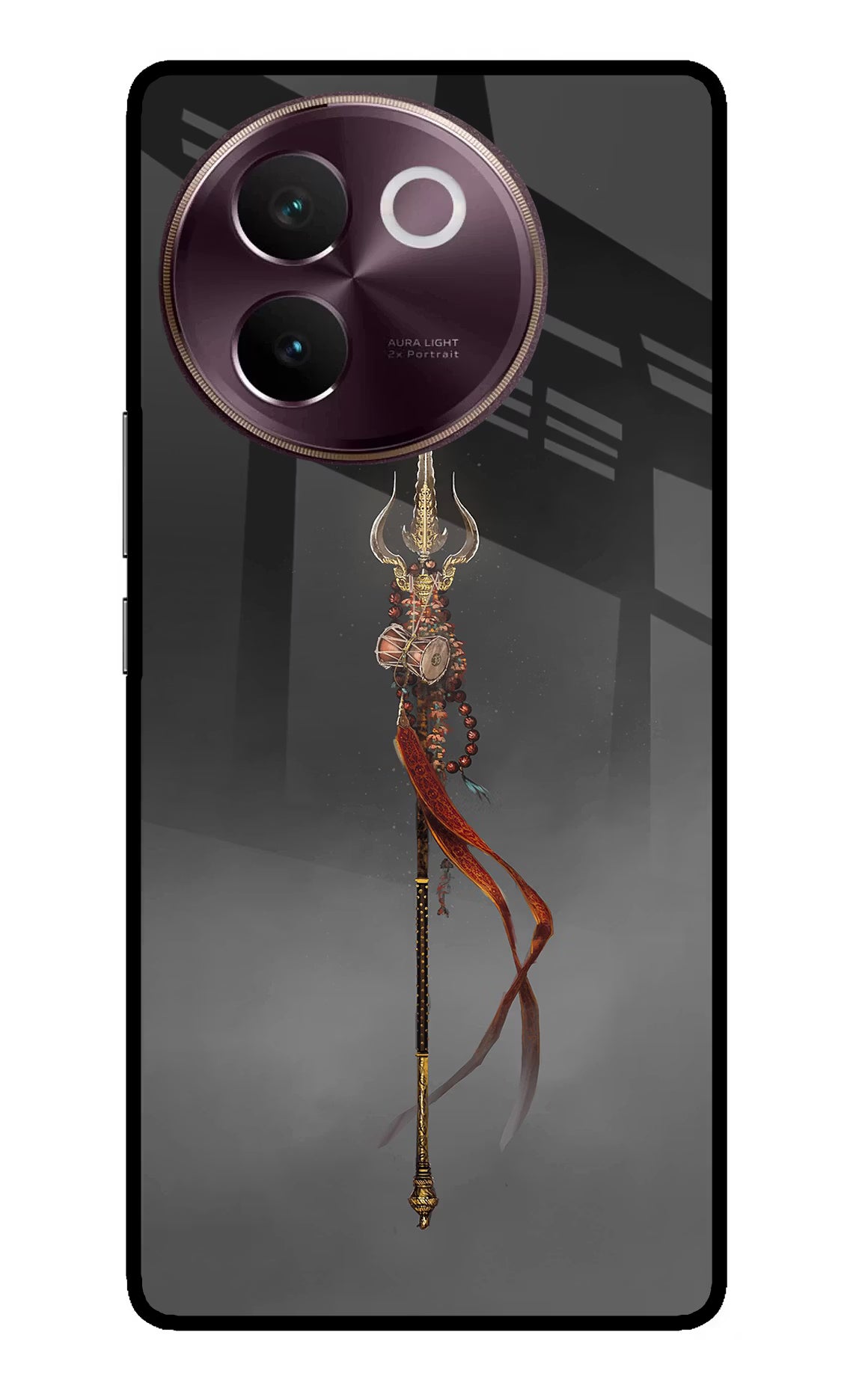 Shiv Trishul Vivo V30e Glass Case - Shiv Trishul Vivo V30e Glass Case Shiv Trishul Vivo V30e Glass Case