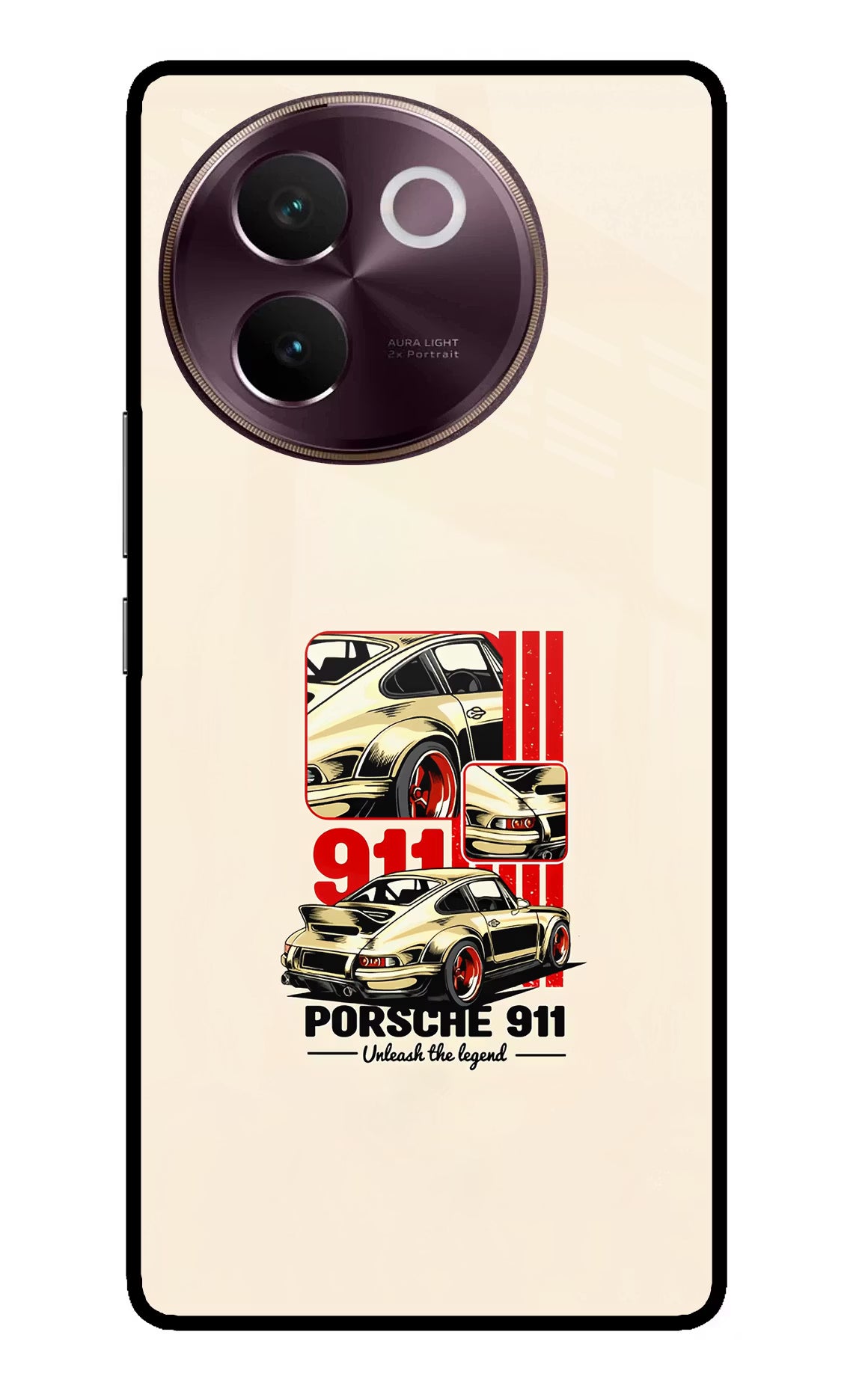 Classic Porsche 911 Vivo V30e Glass Case - Classic Porsche 911 Vivo V30e Glass Case Classic Porsche 911 Vivo V30e Glass Case