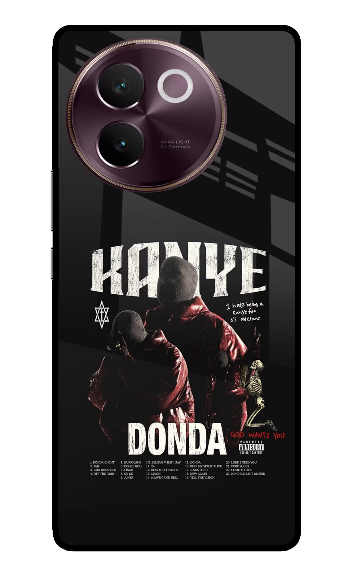 Donda Kanye West Vivo V30e Glass Case - Donda Kanye West Vivo V30e Glass Case Donda Kanye West Vivo V30e Glass Case