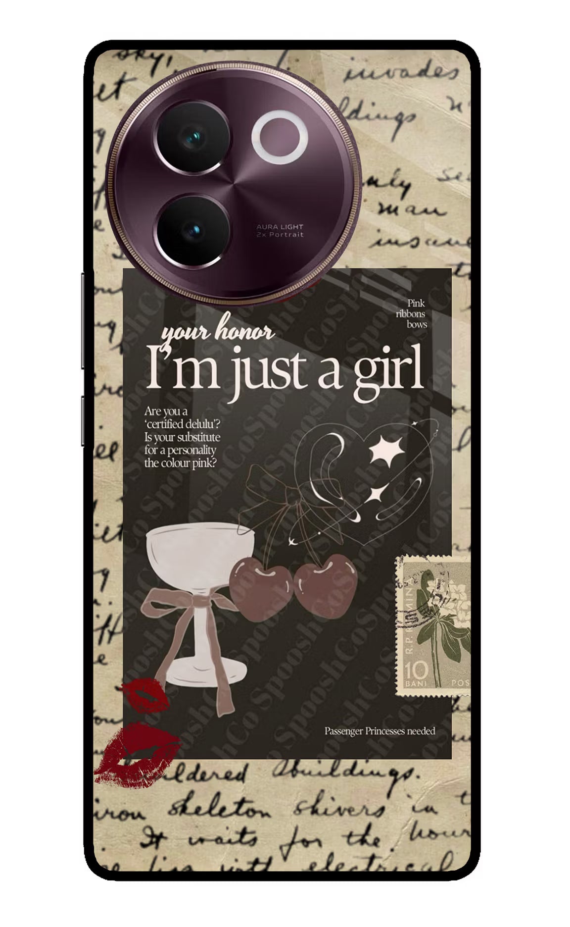 I am just a girl Vivo V30e Glass Case - I am just a girl Vivo V30e Glass Case I am just a girl Vivo V30e Glass Case