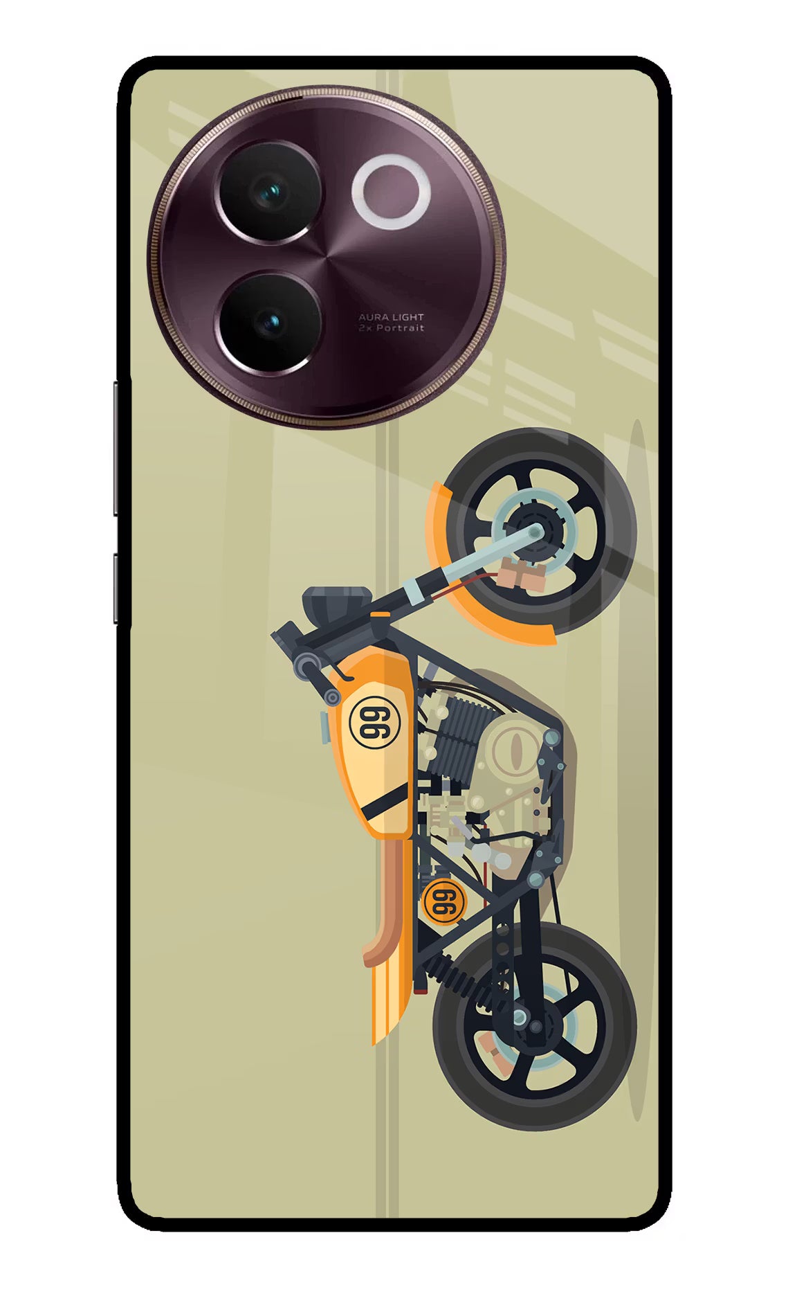 Vertical Speedster Vivo V30e Glass Case - Vertical Speedster Vivo V30e Glass Case Vertical Speedster Vivo V30e Glass Case