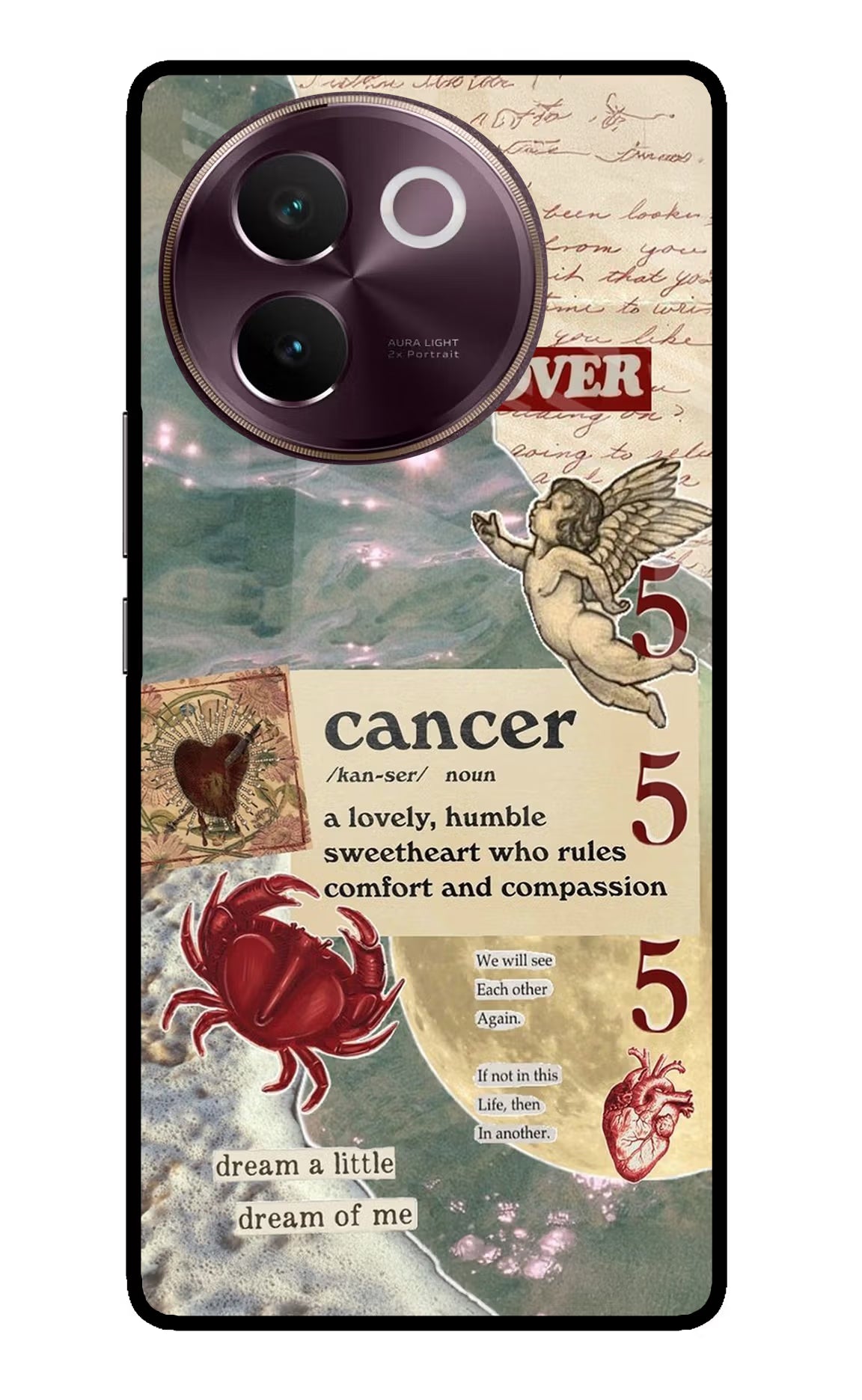 Cancer Zodiac Vivo V30e Glass Case - Cancer Zodiac Vivo V30e Glass Case Cancer Zodiac Vivo V30e Glass Case