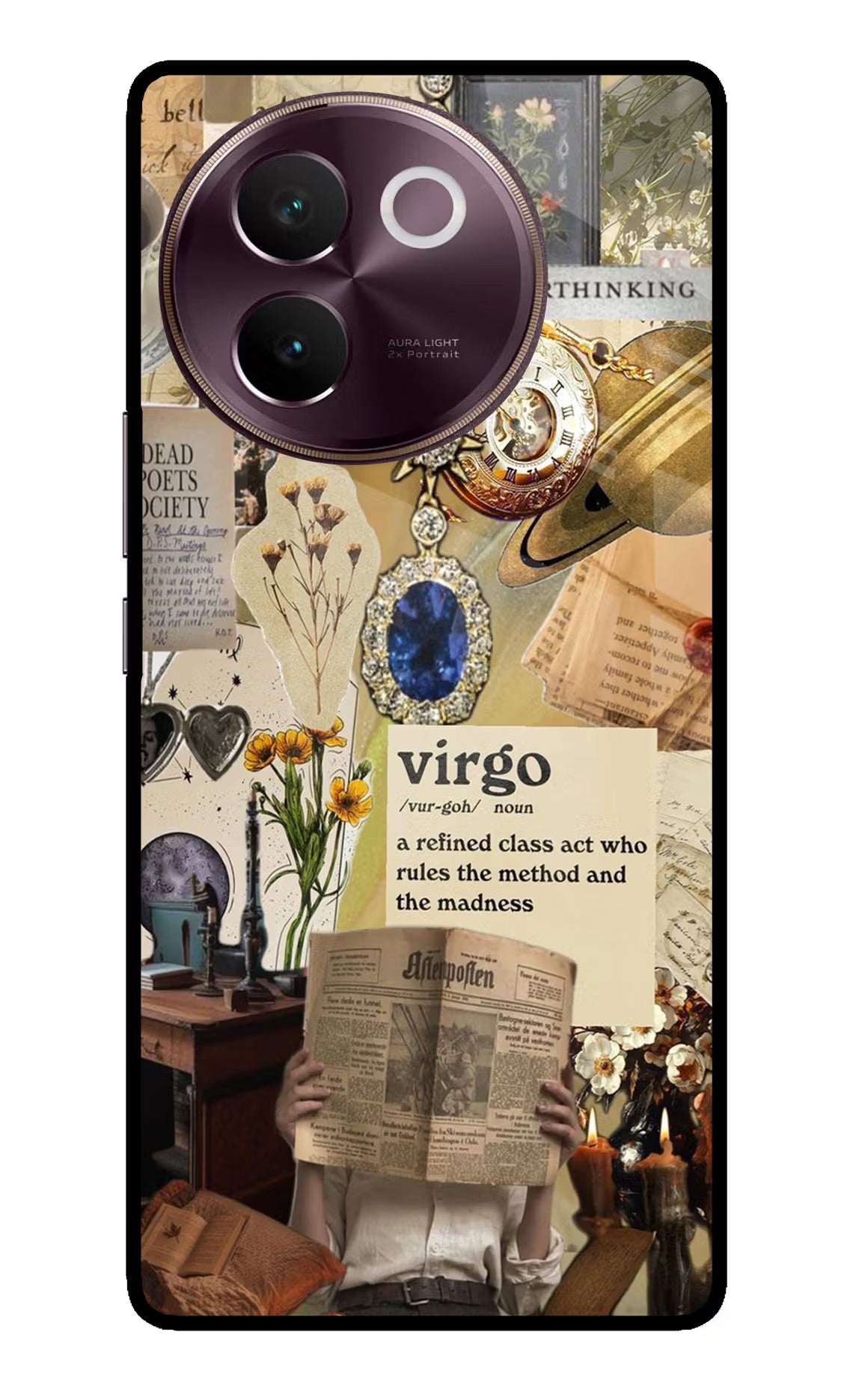Virgo Zodiac Vivo V30e Glass Case - Virgo Zodiac Vivo V30e Glass Case Virgo Zodiac Vivo V30e Glass Case