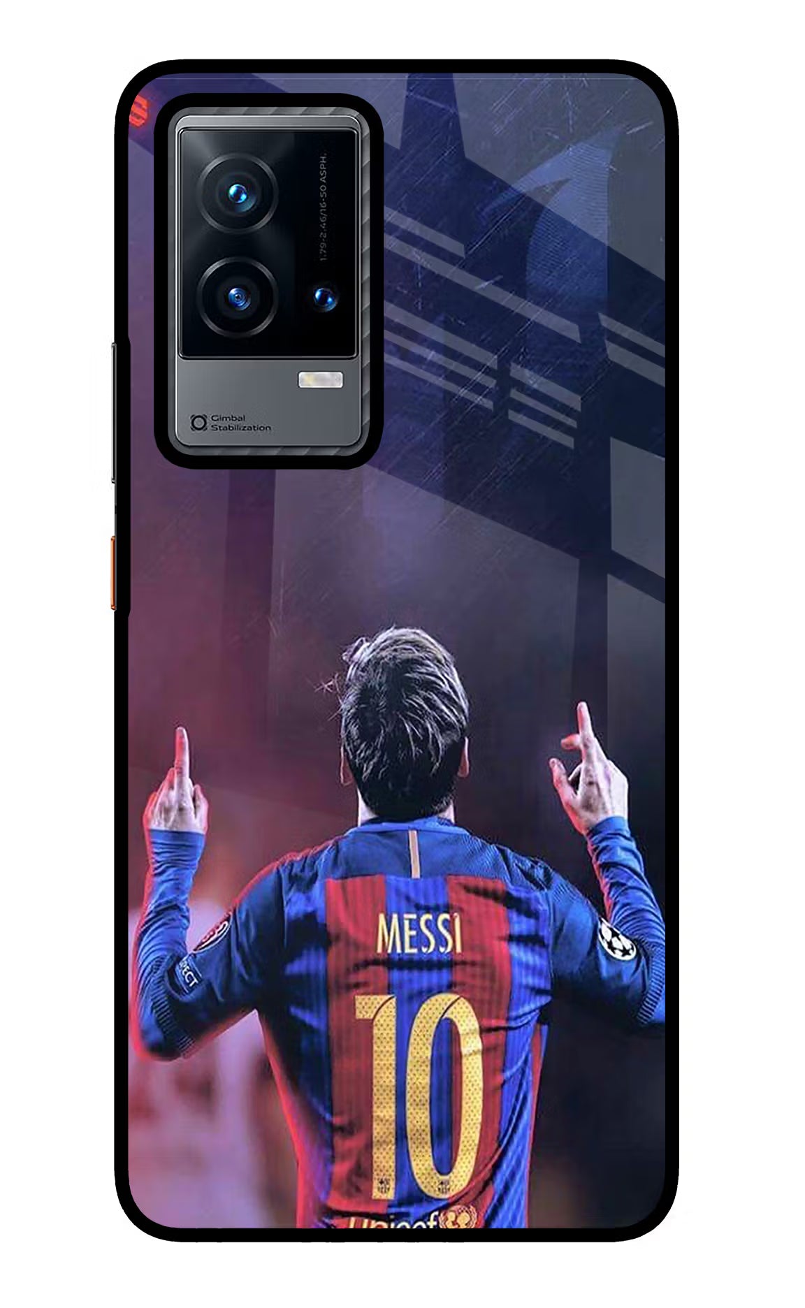 Messi iQOO 9 5G Back Cover - Messi iQOO 9 5G Glass Case Back Cover by Casekaro Messi iQOO 9 5G Glass Case Back Cover by Casekaro