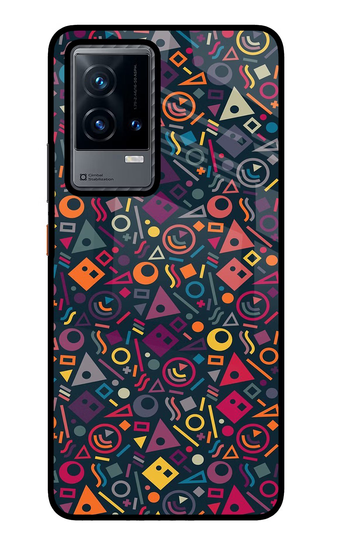 Geometric Abstract iQOO 9 5G Back Cover - Geometric Abstract iQOO 9 5G Glass Case Back Cover by Casekaro Geometric Abstract iQOO 9 5G Glass Case Back Cover by Casekaro