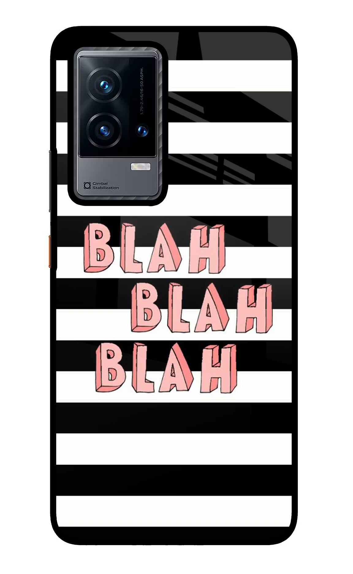 Blah Blah Blah iQOO 9 5G Back Cover - Blah Blah Blah iQOO 9 5G Glass Case Back Cover by Casekaro Blah Blah Blah iQOO 9 5G Glass Case Back Cover by Casekaro