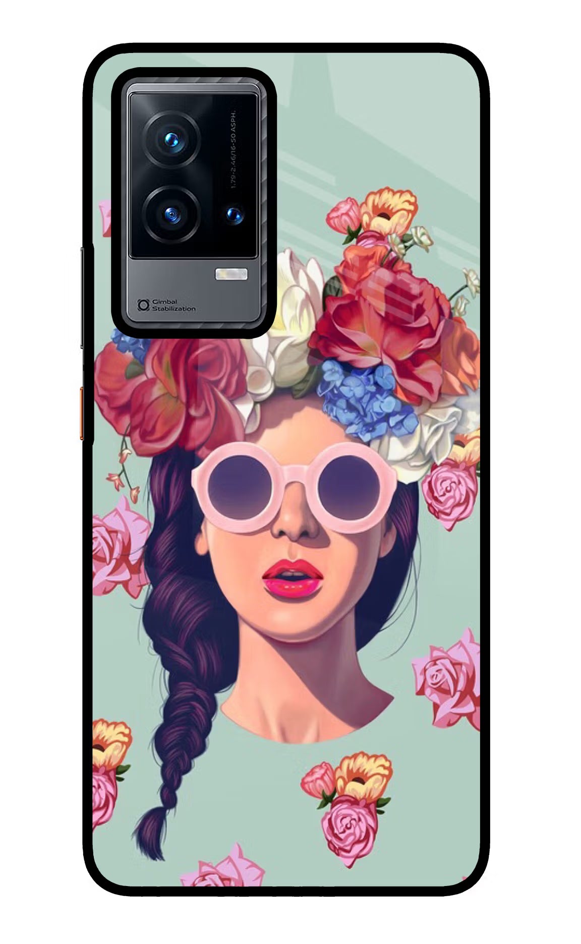 Pretty Girl iQOO 9 5G Back Cover - Pretty Girl iQOO 9 5G Glass Case Back Cover by Casekaro Pretty Girl iQOO 9 5G Glass Case Back Cover by Casekaro