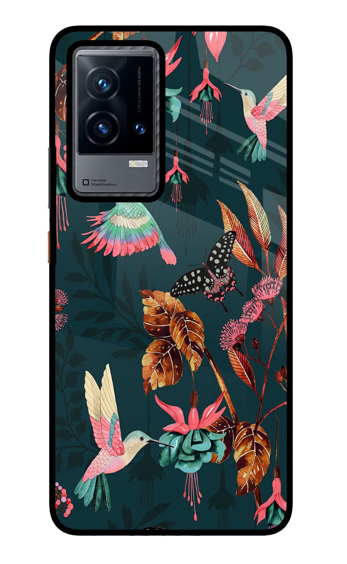 Birds iQOO 9 5G Back Cover - Birds iQOO 9 5G Glass Case Back Cover by Casekaro Birds iQOO 9 5G Glass Case Back Cover by Casekaro