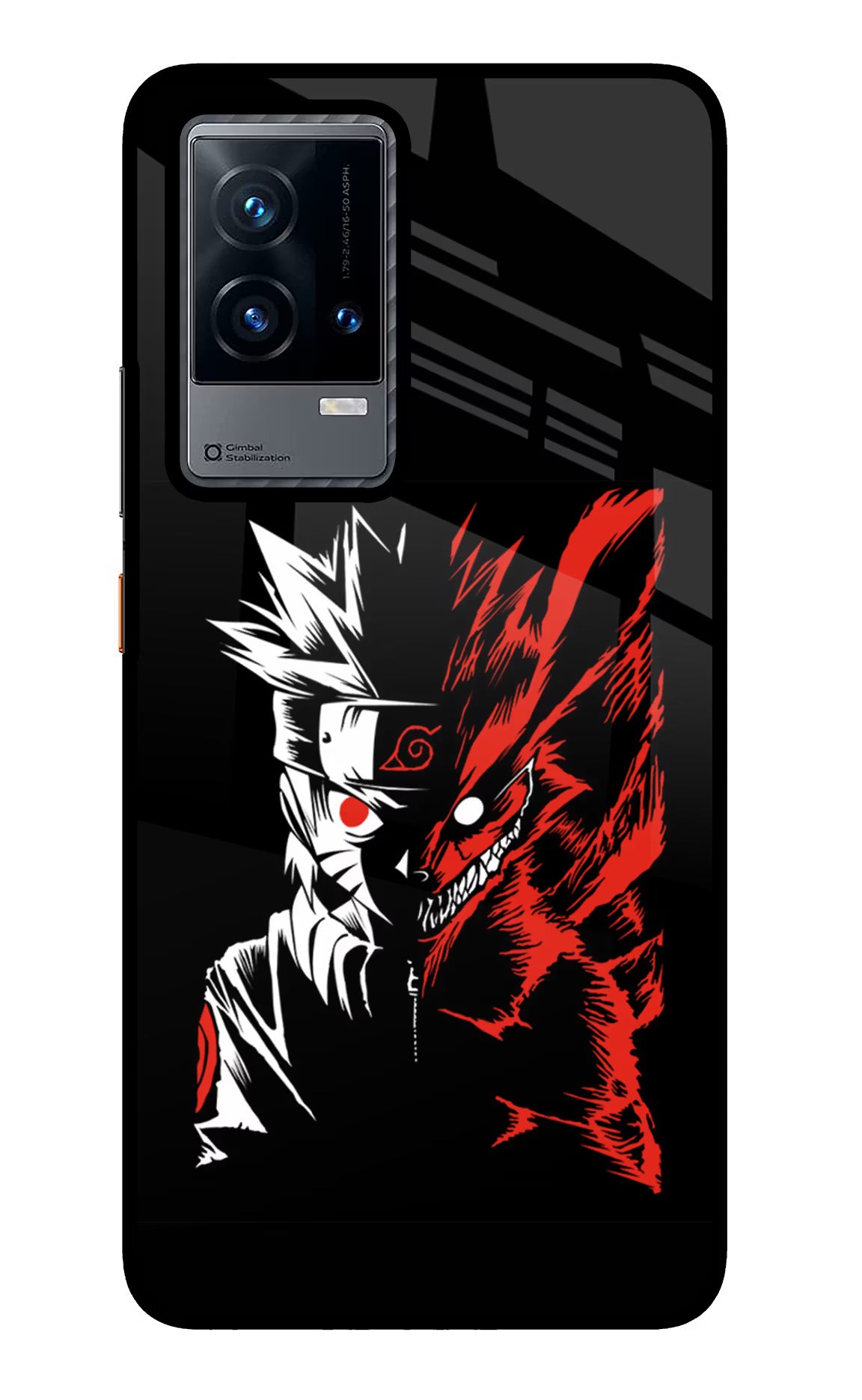 Naruto Two Face iQOO 9 5G Back Cover - Naruto Two Face iQOO 9 5G Glass Case Back Cover by Casekaro Naruto Two Face iQOO 9 5G Glass Case Back Cover by Casekaro