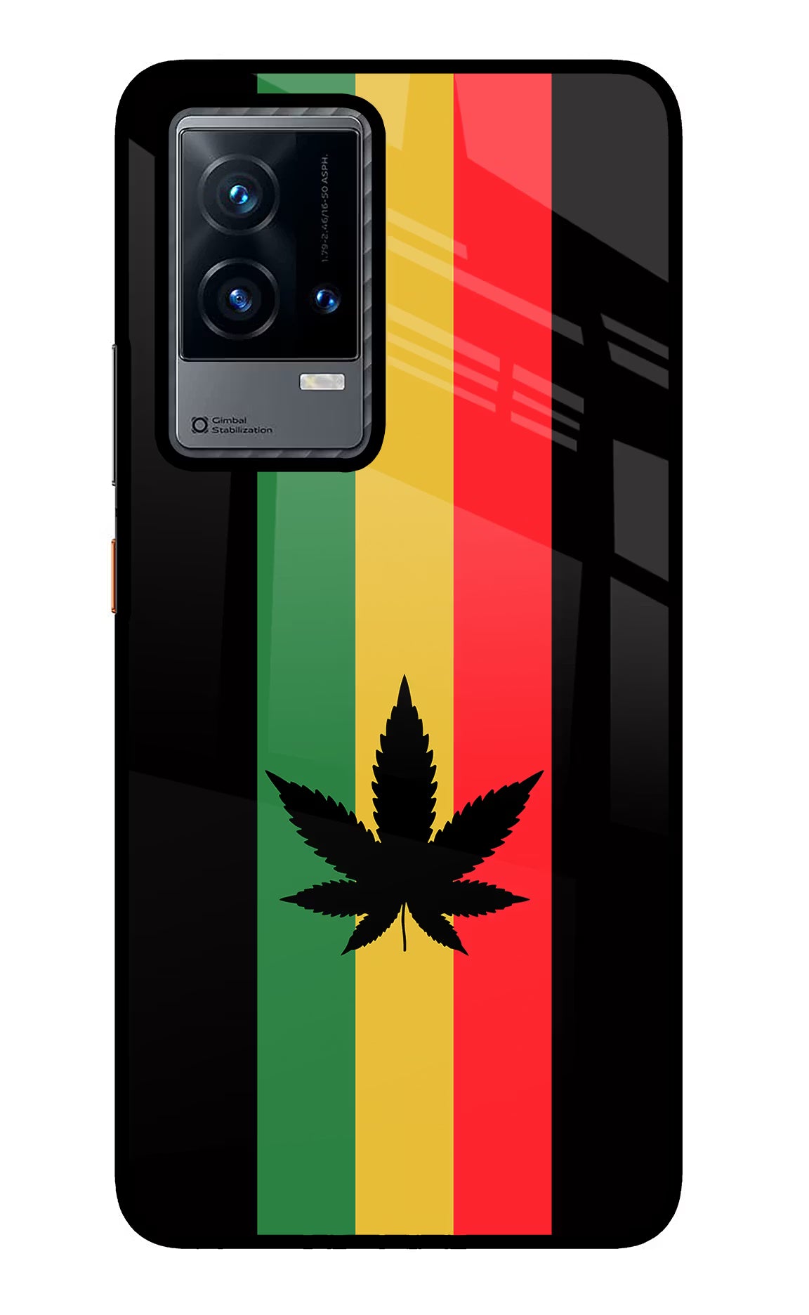 Weed Flag iQOO 9 5G Back Cover - Weed Flag iQOO 9 5G Glass Case Back Cover by Casekaro Weed Flag iQOO 9 5G Glass Case Back Cover by Casekaro