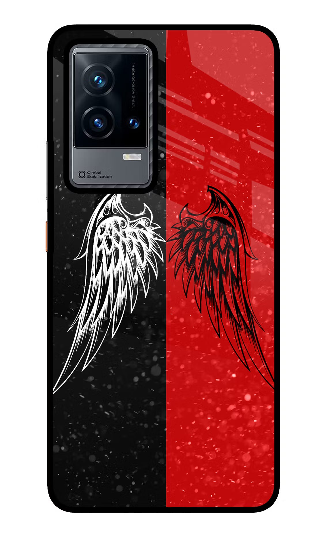 Wings iQOO 9 5G Glass Case - Wings iQOO 9 5G Glass Case Wings iQOO 9 5G Glass Case