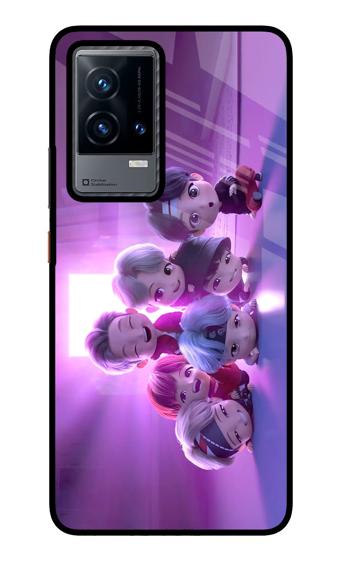 BTS Chibi iQOO 9 5G Glass Case - BTS Chibi iQOO 9 5G Glass Case BTS Chibi iQOO 9 5G Glass Case