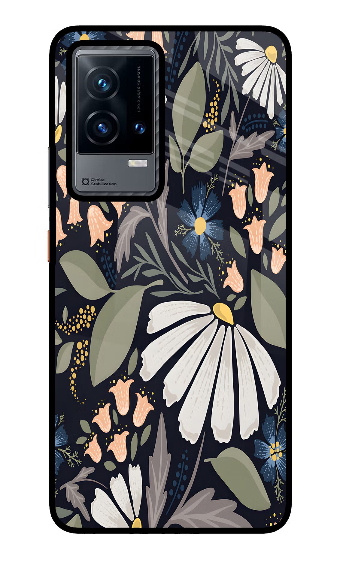 Flowers Art iQOO 9 5G Back Cover - Flowers Art iQOO 9 5G Glass Case Back Cover by Casekaro Flowers Art iQOO 9 5G Glass Case Back Cover by Casekaro