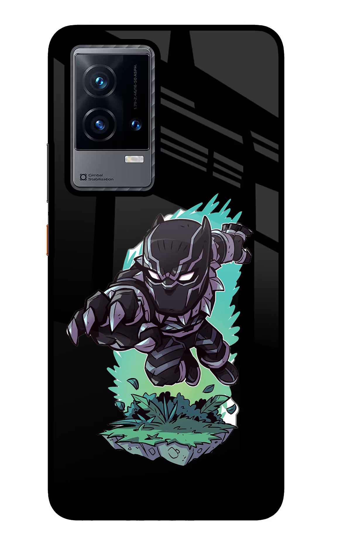 Black Panther iQOO 9 5G Glass Case - Black Panther iQOO 9 5G Glass Case Black Panther iQOO 9 5G Glass Case