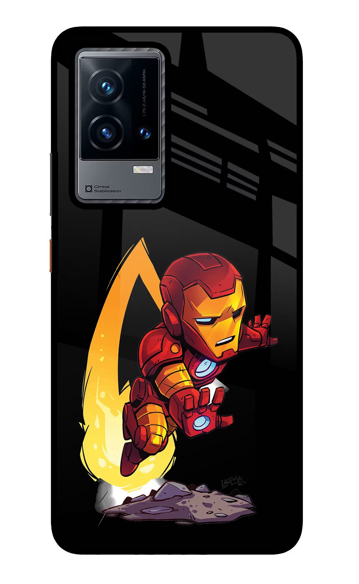 IronMan iQOO 9 5G Glass Case - IronMan iQOO 9 5G Glass Case IronMan iQOO 9 5G Glass Case