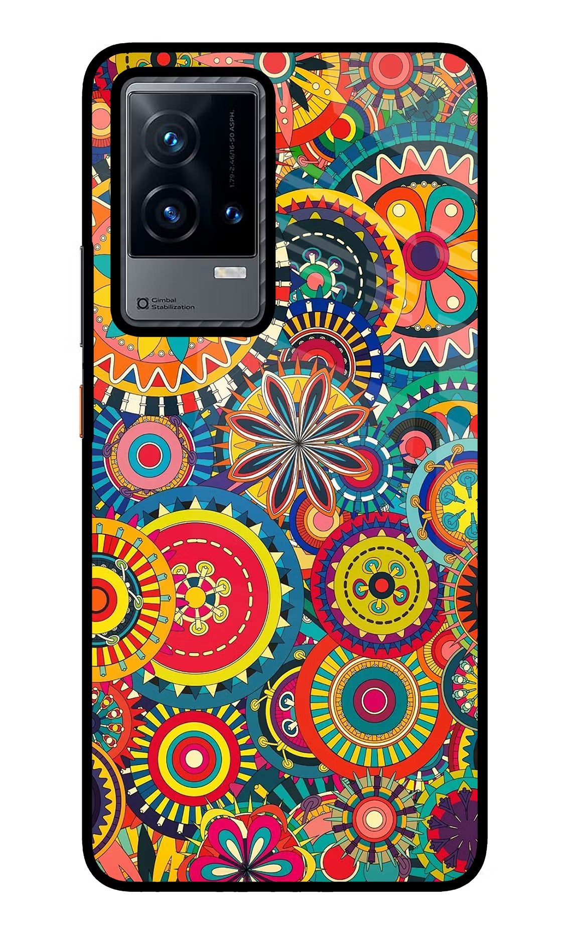 Gol Gol Art iQOO 9 5G Back Cover - Gol Gol Art iQOO 9 5G Glass Case Back Cover by Casekaro Gol Gol Art iQOO 9 5G Glass Case Back Cover by Casekaro