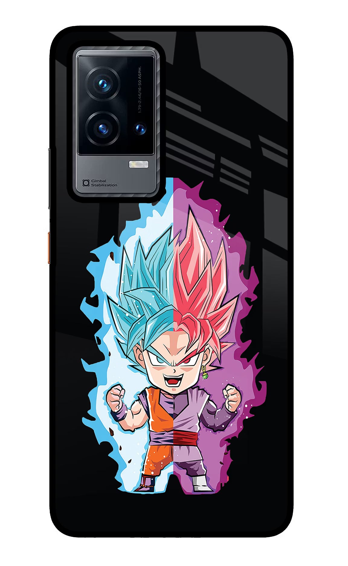 Chota Goku iQOO 9 5G Back Cover - Chota Goku iQOO 9 5G Glass Case Back Cover by Casekaro Chota Goku iQOO 9 5G Glass Case Back Cover by Casekaro