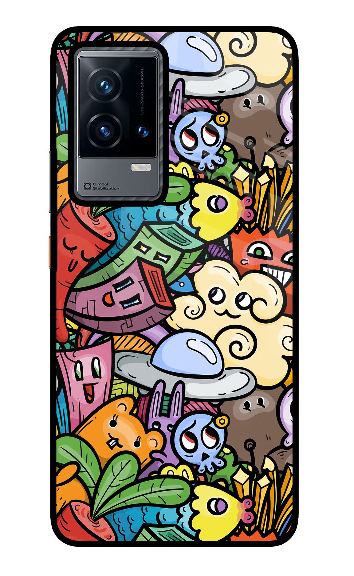 Veggie Doodle iQOO 9 5G Glass Case - Veggie Doodle iQOO 9 5G Glass Case Veggie Doodle iQOO 9 5G Glass Case
