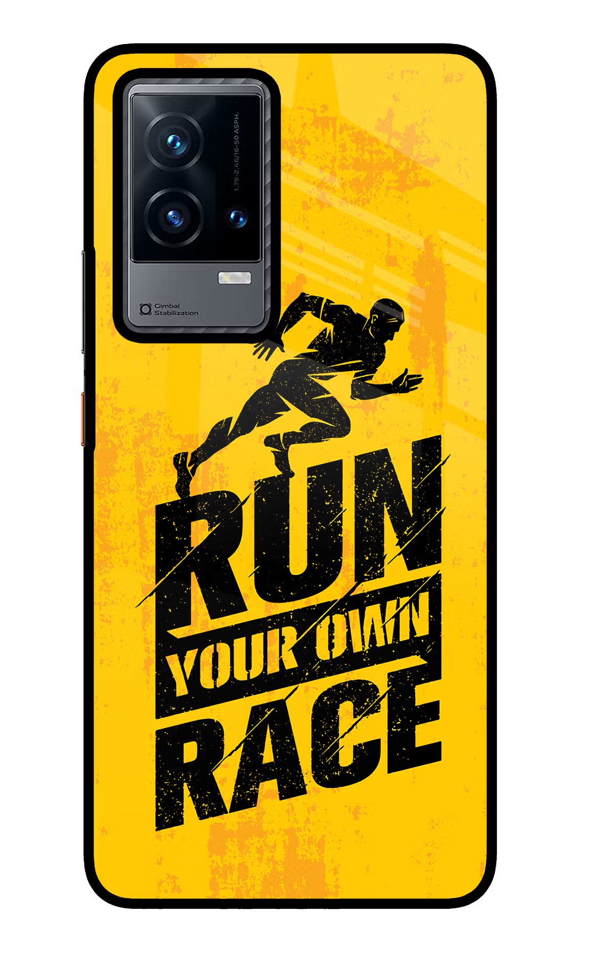 Run Your Own Race iQOO 9 5G Back Cover - Run Your Own Race iQOO 9 5G Glass Case Back Cover by Casekaro Run Your Own Race iQOO 9 5G Glass Case Back Cover by Casekaro