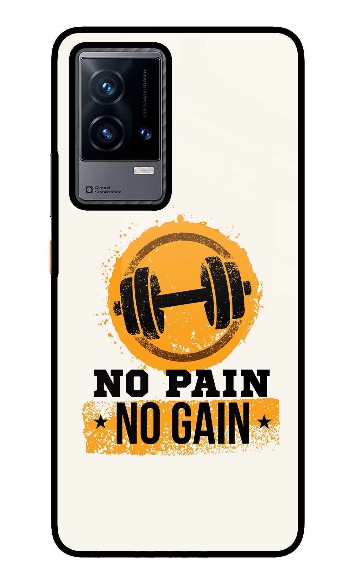 No Pain No Gain iQOO 9 5G Back Cover - No Pain No Gain iQOO 9 5G Glass Case Back Cover by Casekaro No Pain No Gain iQOO 9 5G Glass Case Back Cover by Casekaro