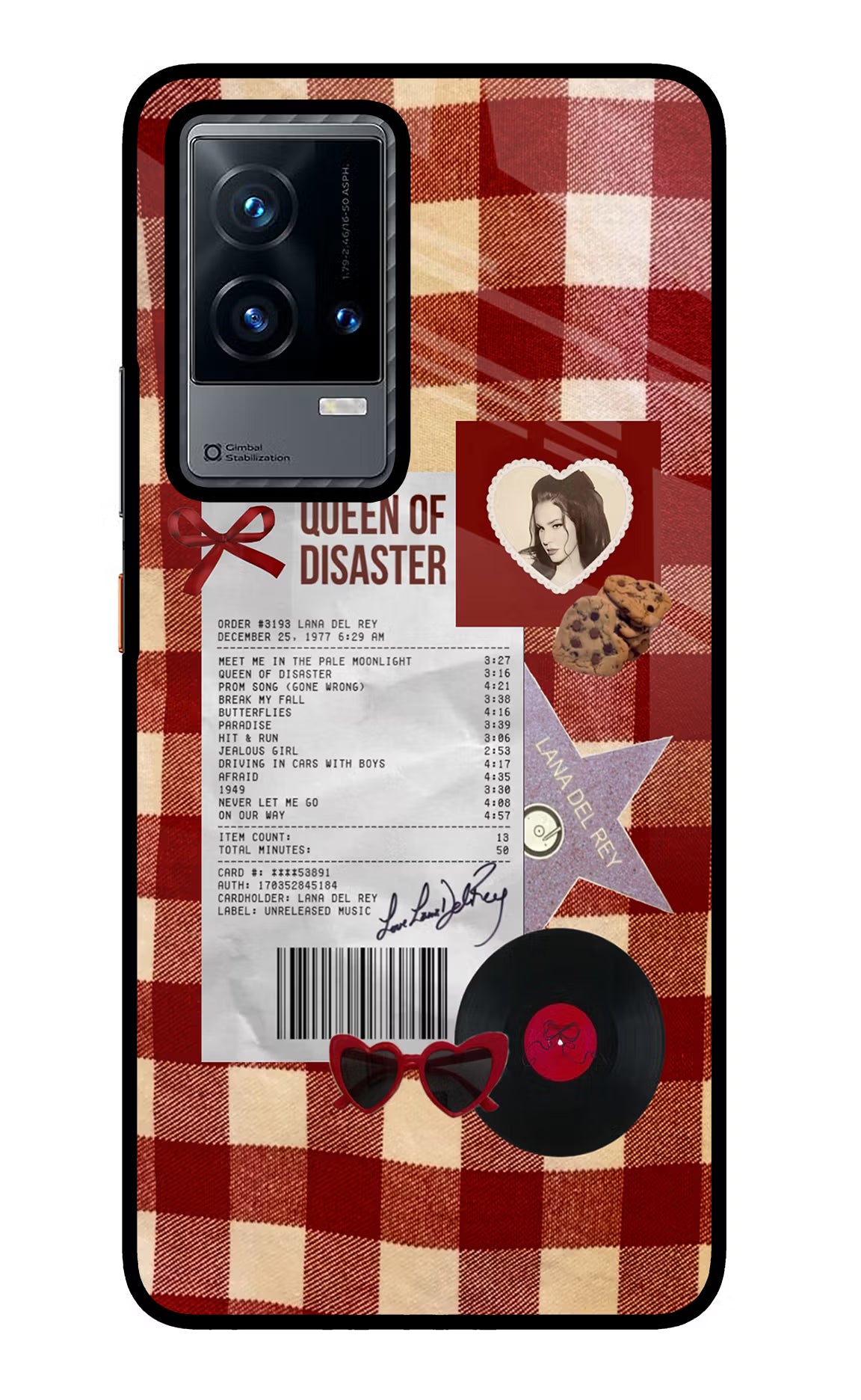 Queen of Disaster iQOO 9 5G Back Cover - Queen of Disaster iQOO 9 5G Glass Case Back Cover by Casekaro Queen of Disaster iQOO 9 5G Glass Case Back Cover by Casekaro