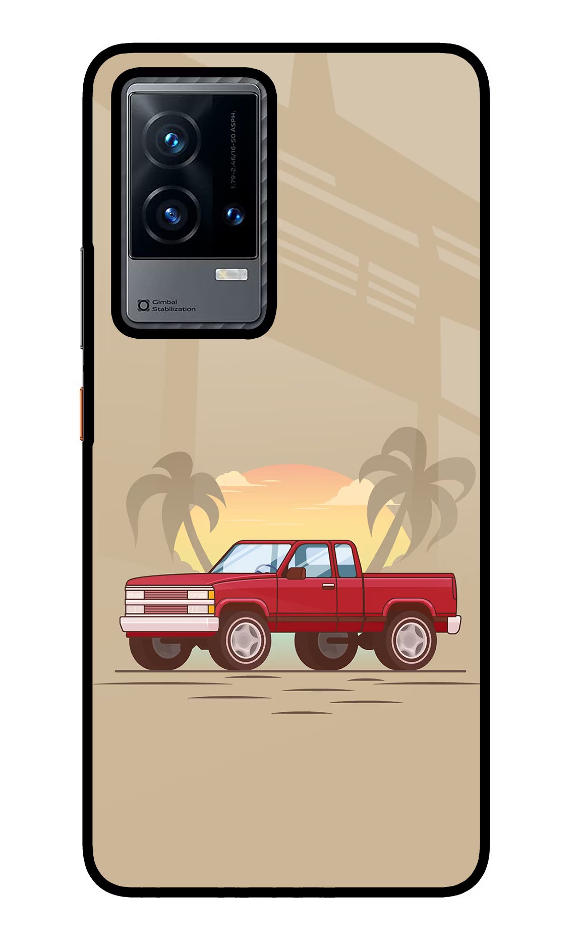 Desert Classic Drive iQOO 9 5G Back Cover - Desert Classic Drive iQOO 9 5G Glass Case Back Cover by Casekaro Desert Classic Drive iQOO 9 5G Glass Case Back Cover by Casekaro