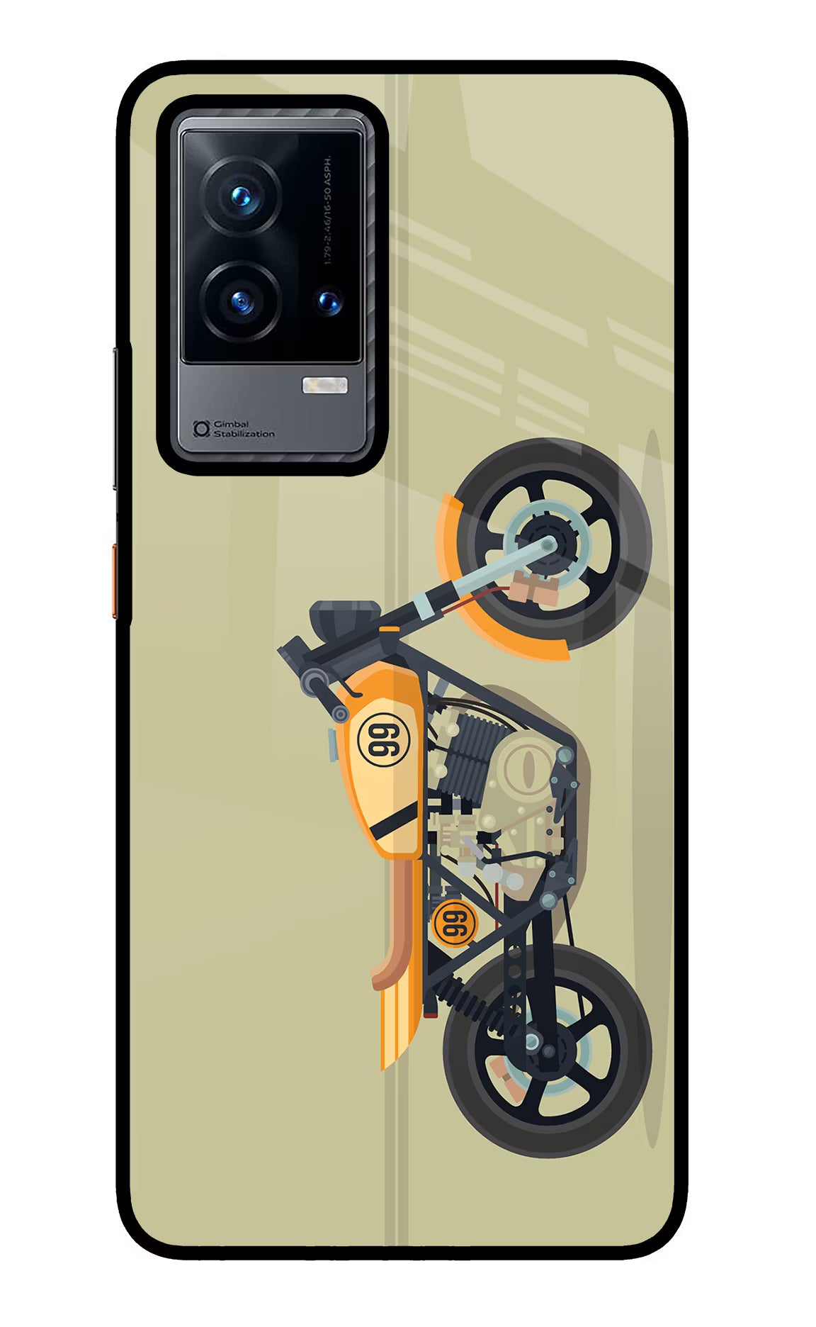 Vertical Speedster iQOO 9 5G Glass Case - Vertical Speedster iQOO 9 5G Glass Case Vertical Speedster iQOO 9 5G Glass Case