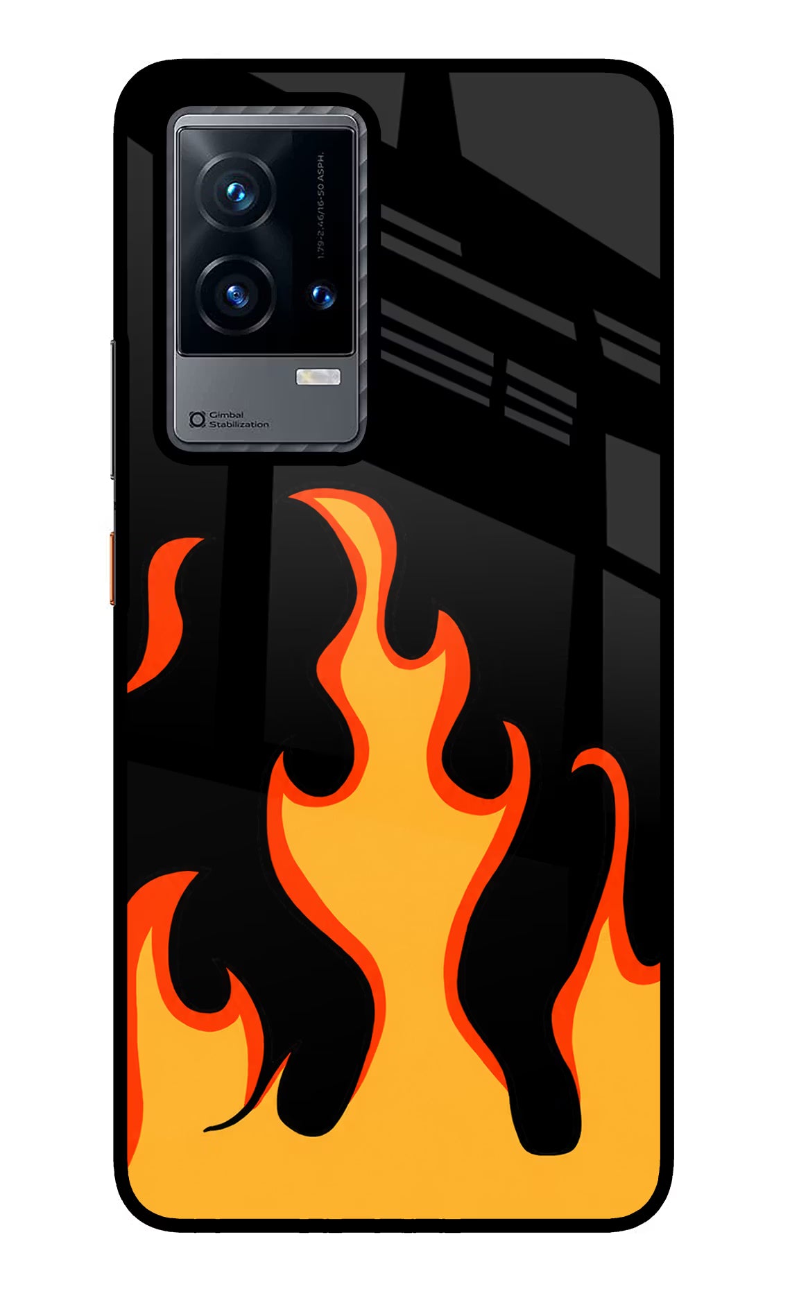 Fired Up – Black iQOO 9 5G Back Cover - Fired Up – Black iQOO 9 5G Glass Case Back Cover by Casekaro Fired Up – Black iQOO 9 5G Glass Case Back Cover by Casekaro