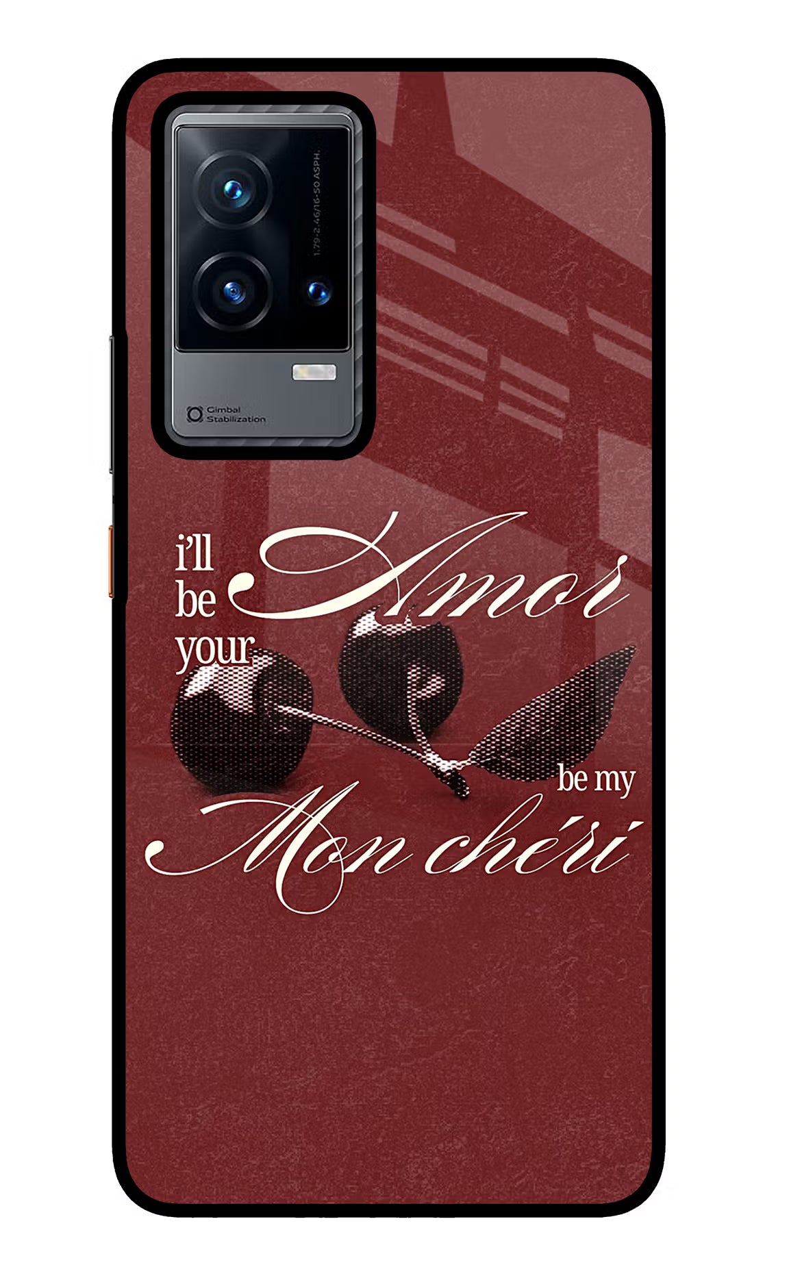 Velvet Cherry iQOO 9 5G Glass Case - Velvet Cherry iQOO 9 5G Glass Case Velvet Cherry iQOO 9 5G Glass Case