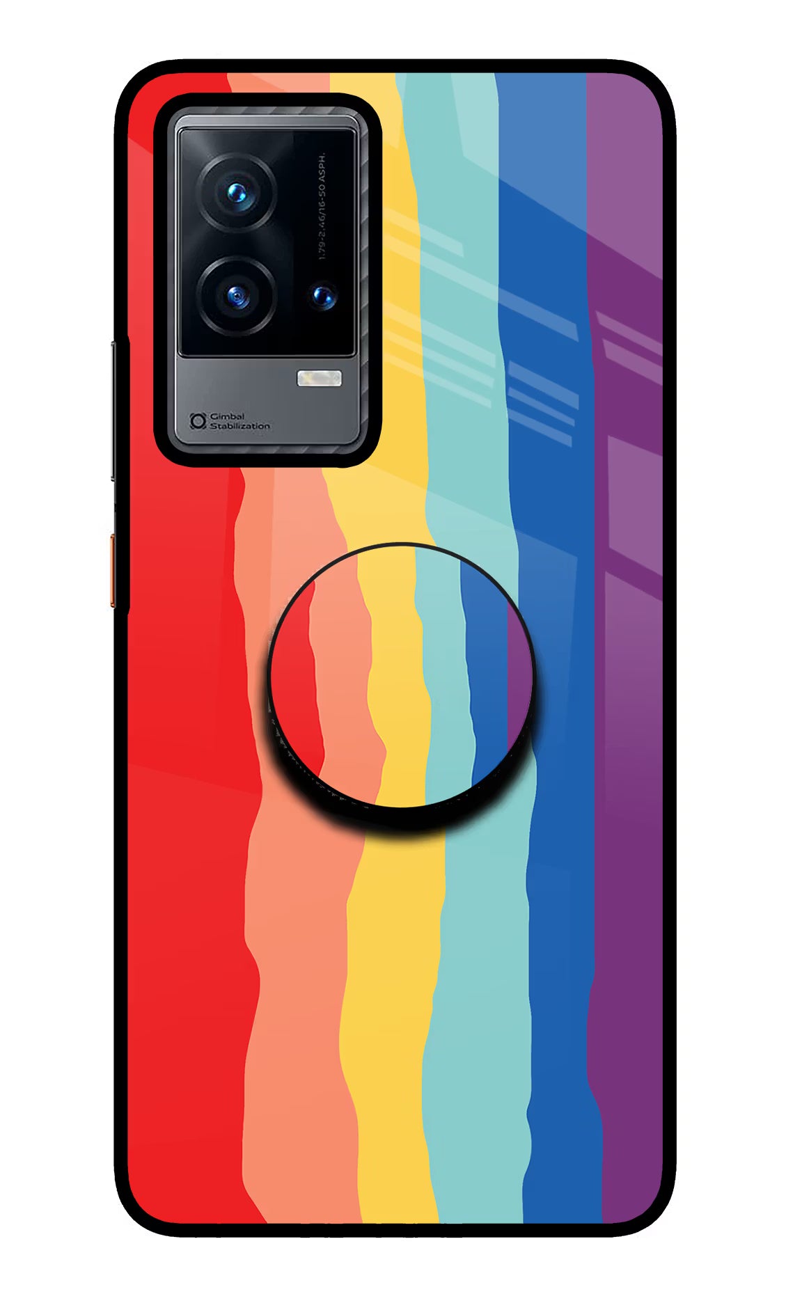 Rainbow iQOO 9 5G Pop Case - Rainbow iQOO 9 5G Pop Case by Casekaro Rainbow iQOO 9 5G Pop Case by Casekaro
