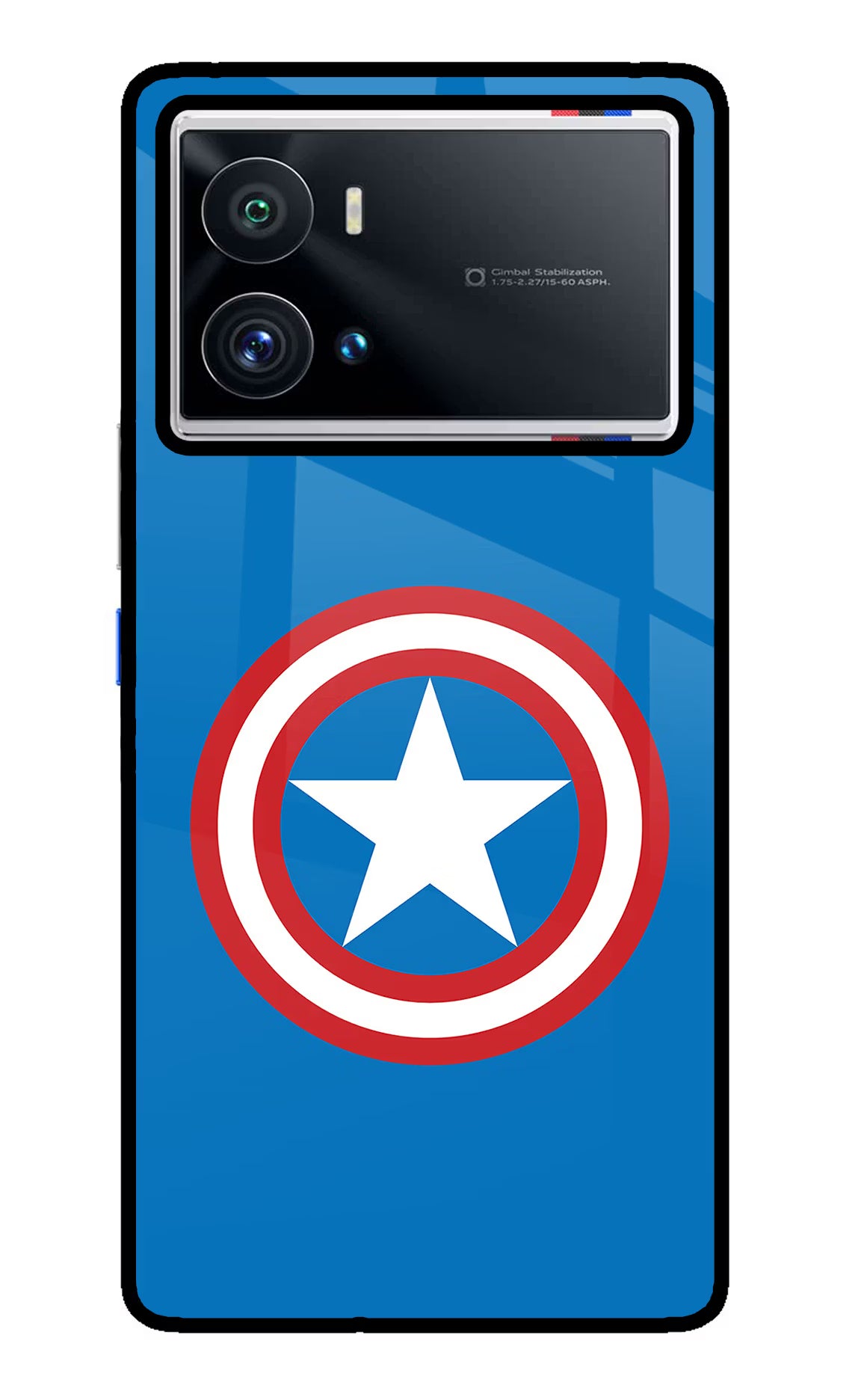 Captain America Logo iQOO 9 Pro 5G Back Cover - Captain America Logo iQOO 9 Pro 5G Glass Case Back Cover by Casekaro Captain America Logo iQOO 9 Pro 5G Glass Case Back Cover by Casekaro