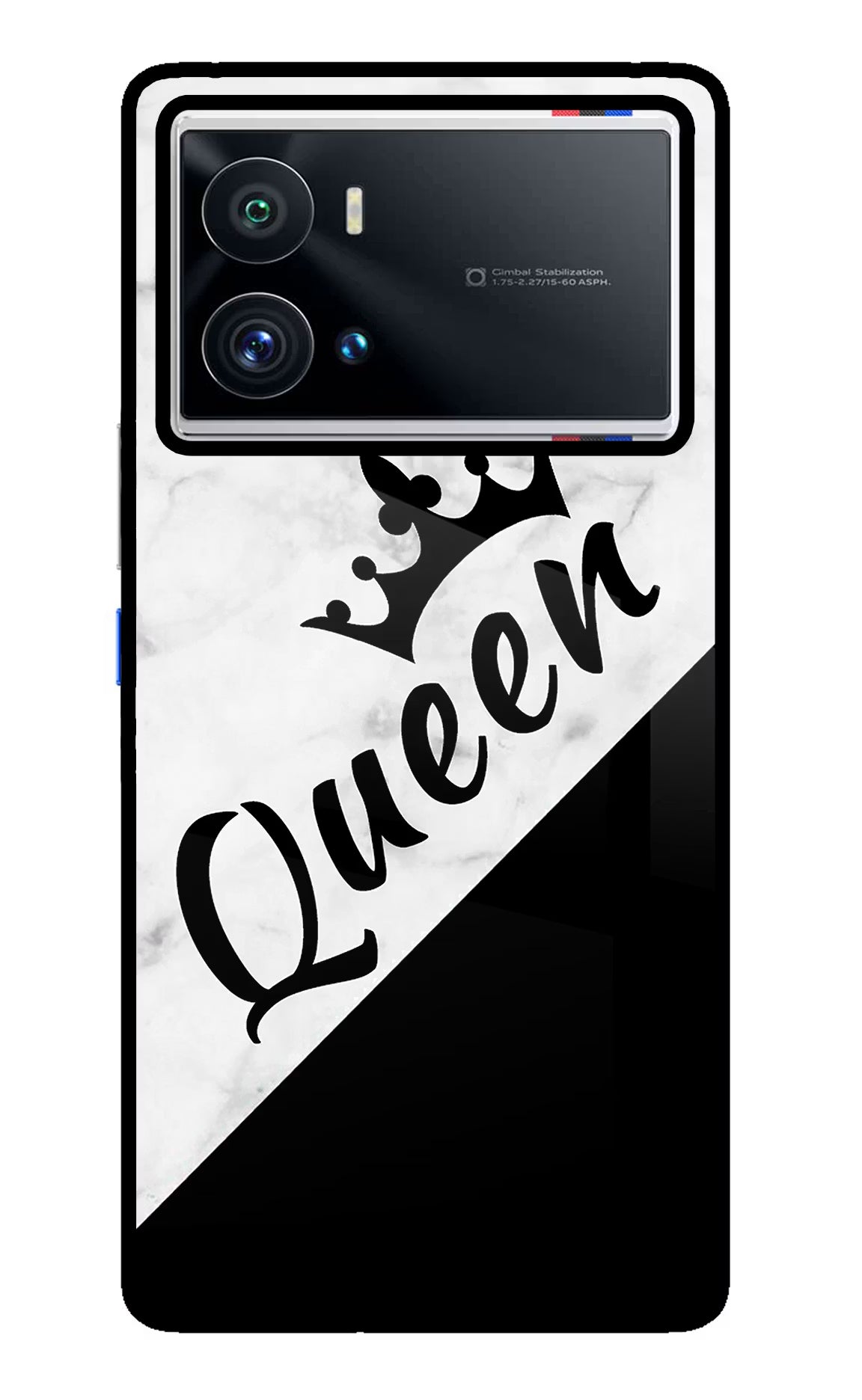 Queen iQOO 9 Pro 5G Back Cover - Queen iQOO 9 Pro 5G Glass Case Back Cover by Casekaro Queen iQOO 9 Pro 5G Glass Case Back Cover by Casekaro