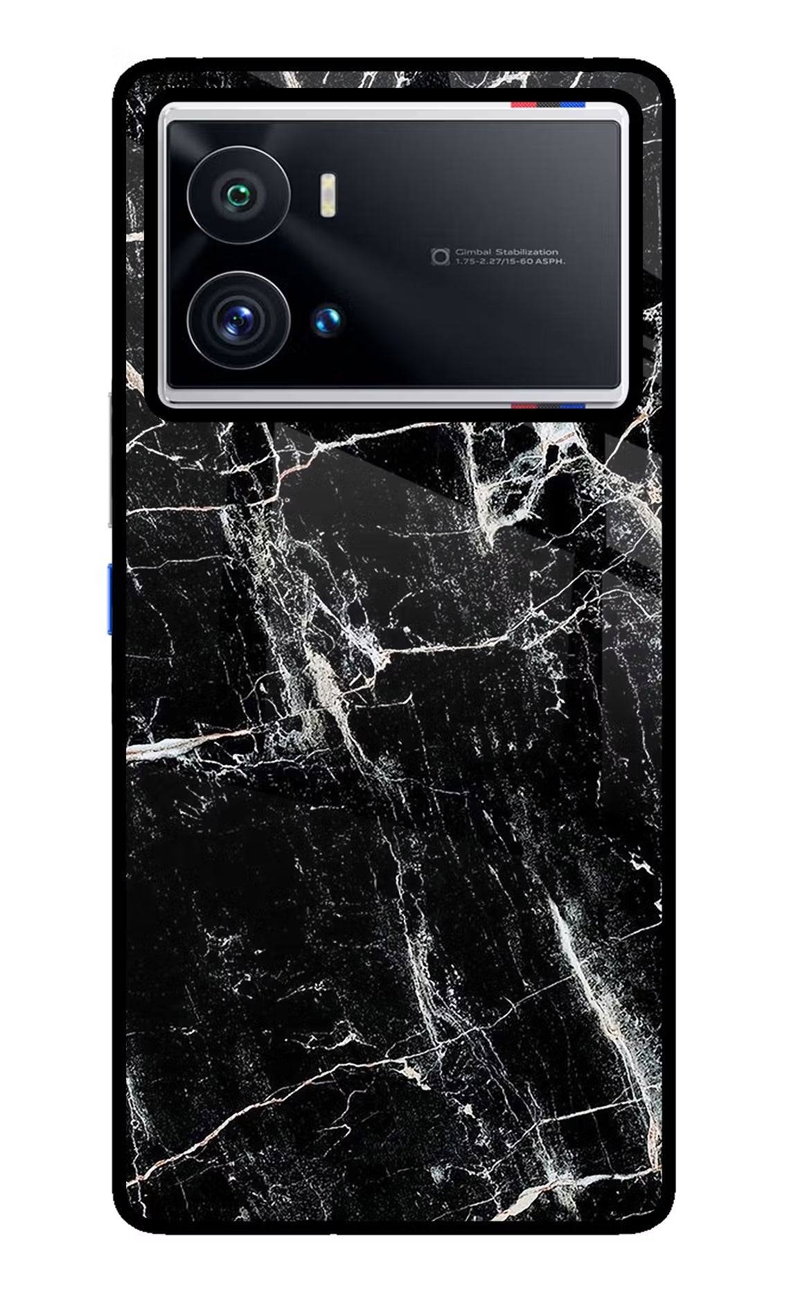 Black Marble Texture iQOO 9 Pro 5G Back Cover - Black Marble Texture iQOO 9 Pro 5G Glass Case Back Cover by Casekaro Black Marble Texture iQOO 9 Pro 5G Glass Case Back Cover by Casekaro