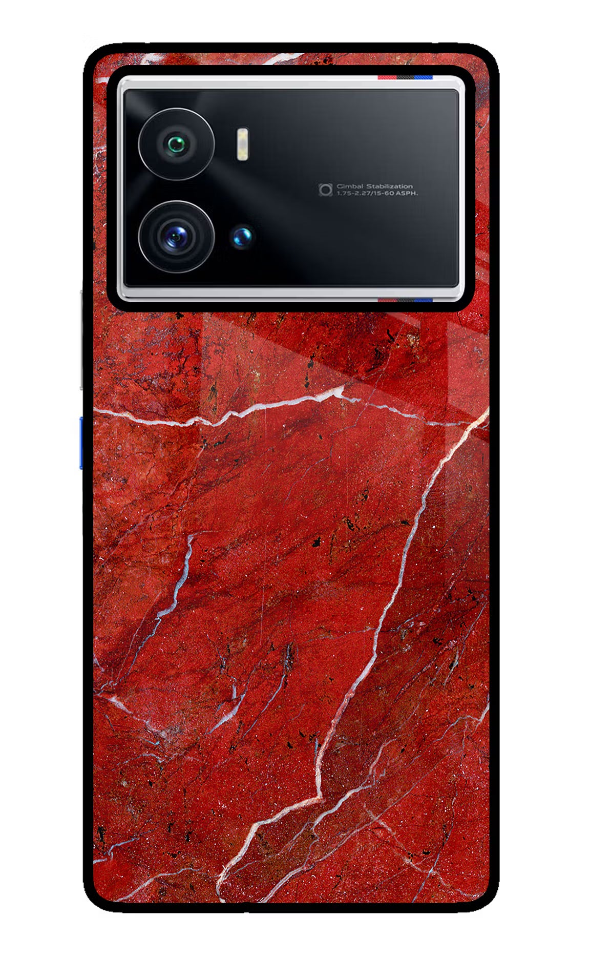 Red Marble Design iQOO 9 Pro 5G Glass Case - Red Marble Design iQOO 9 Pro 5G Glass Case Red Marble Design iQOO 9 Pro 5G Glass Case