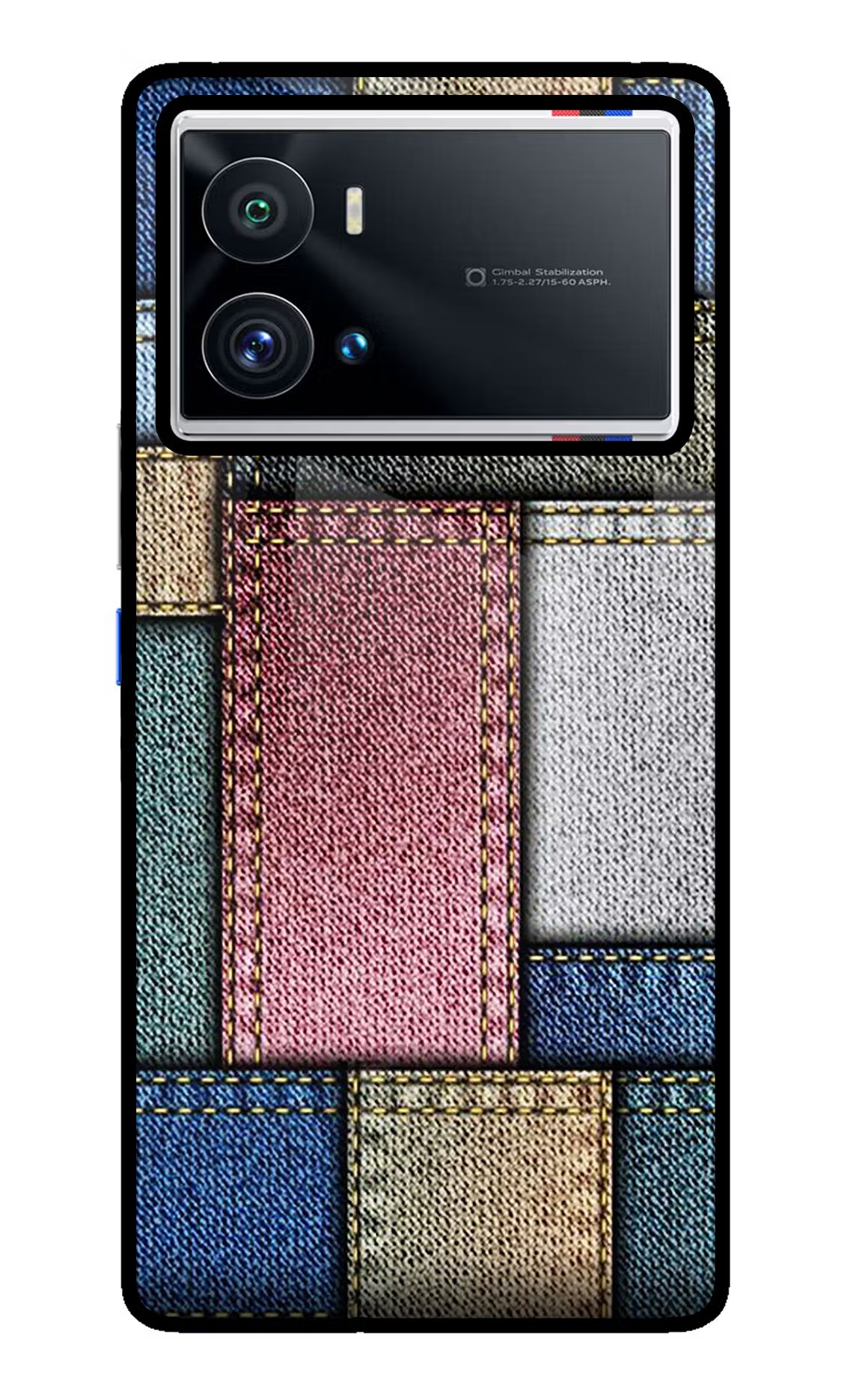 Multicolor Jeans iQOO 9 Pro 5G Back Cover - Multicolor Jeans iQOO 9 Pro 5G Glass Case Back Cover by Casekaro Multicolor Jeans iQOO 9 Pro 5G Glass Case Back Cover by Casekaro