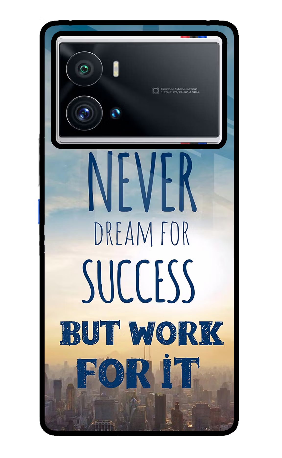 Never Dream For Success But Work For It iQOO 9 Pro 5G Back Cover - Never Dream For Success But Work For It iQOO 9 Pro 5G Glass Case Back Cover by Casekaro Never Dream For Success But Work For It iQOO 9 Pro 5G Glass Case Back Cover by Casekaro