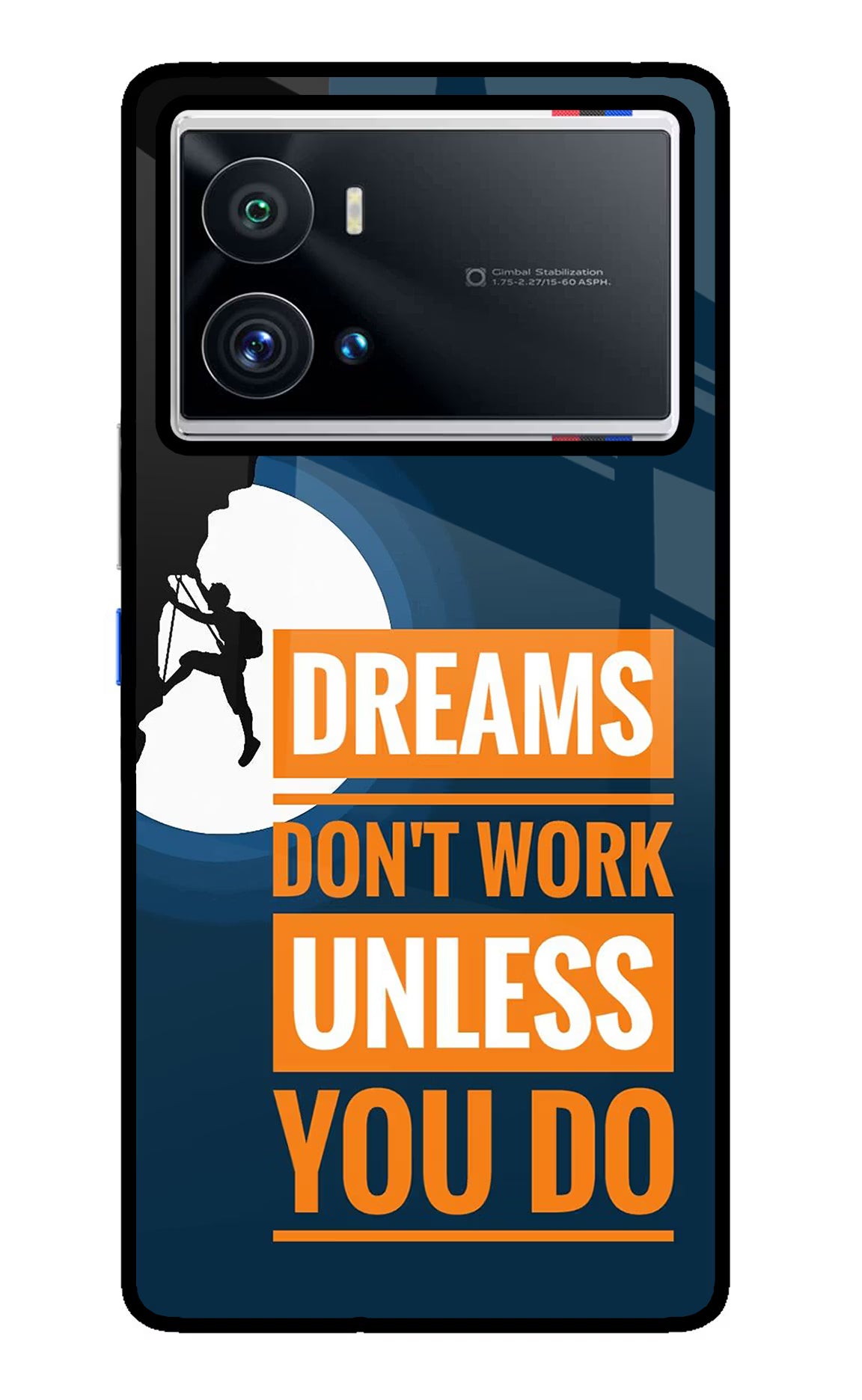 Dreams Don’T Work Unless You Do iQOO 9 Pro 5G Back Cover - Dreams Don’T Work Unless You Do iQOO 9 Pro 5G Glass Case Back Cover by Casekaro Dreams Don’T Work Unless You Do iQOO 9 Pro 5G Glass Case Back Cover by Casekaro