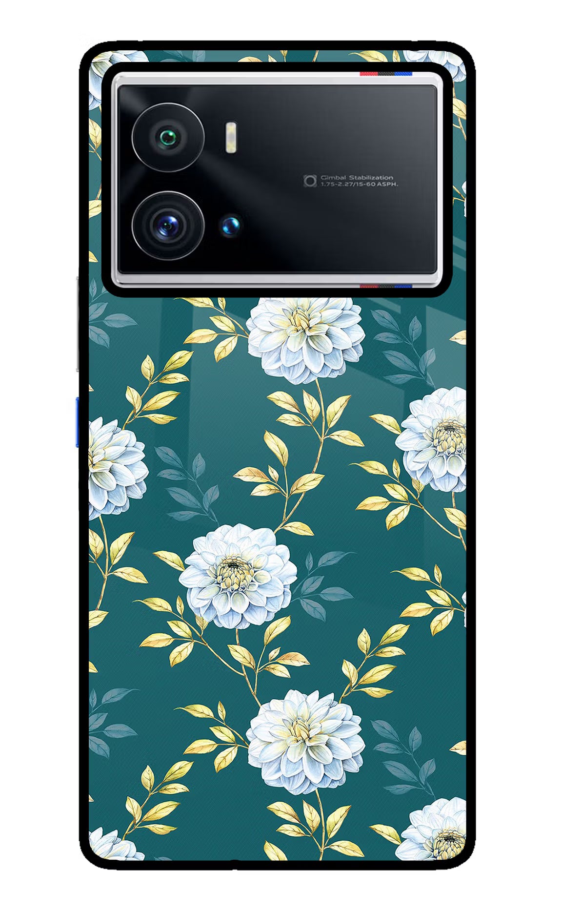 Flowers iQOO 9 Pro 5G Back Cover - Flowers iQOO 9 Pro 5G Glass Case Back Cover by Casekaro Flowers iQOO 9 Pro 5G Glass Case Back Cover by Casekaro