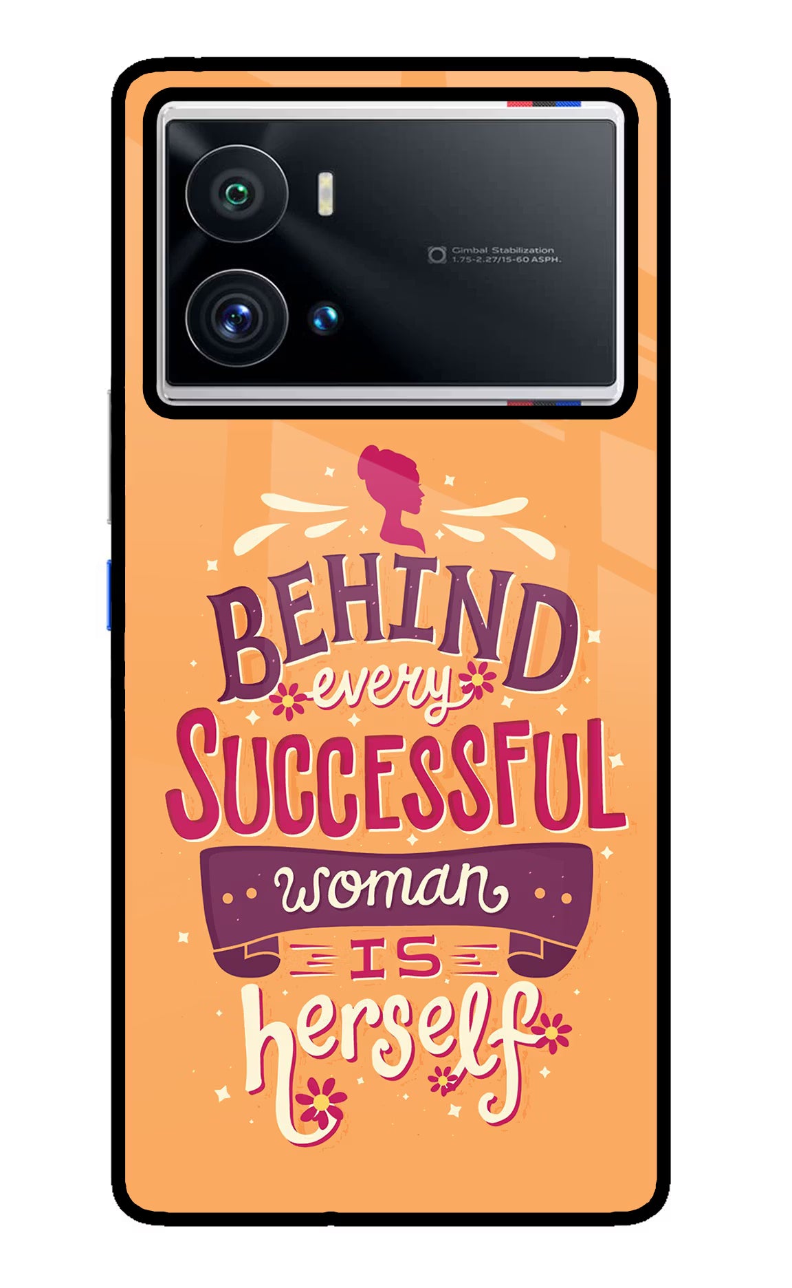 Behind Every Successful Woman There Is Herself iQOO 9 Pro 5G Back Cover - Behind Every Successful Woman There Is Herself iQOO 9 Pro 5G Glass Case Back Cover by Casekaro Behind Every Successful Woman There Is Herself iQOO 9 Pro 5G Glass Case Back Cover by Casekaro